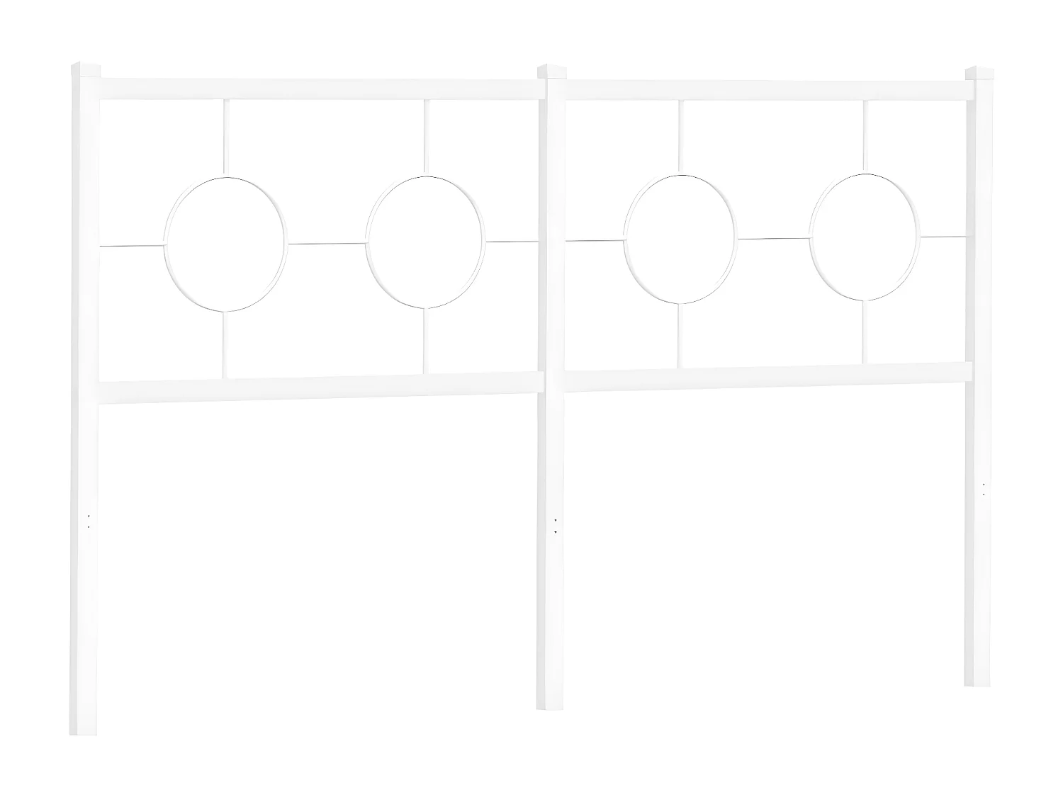 Tête de lit métal blanc 140 cm