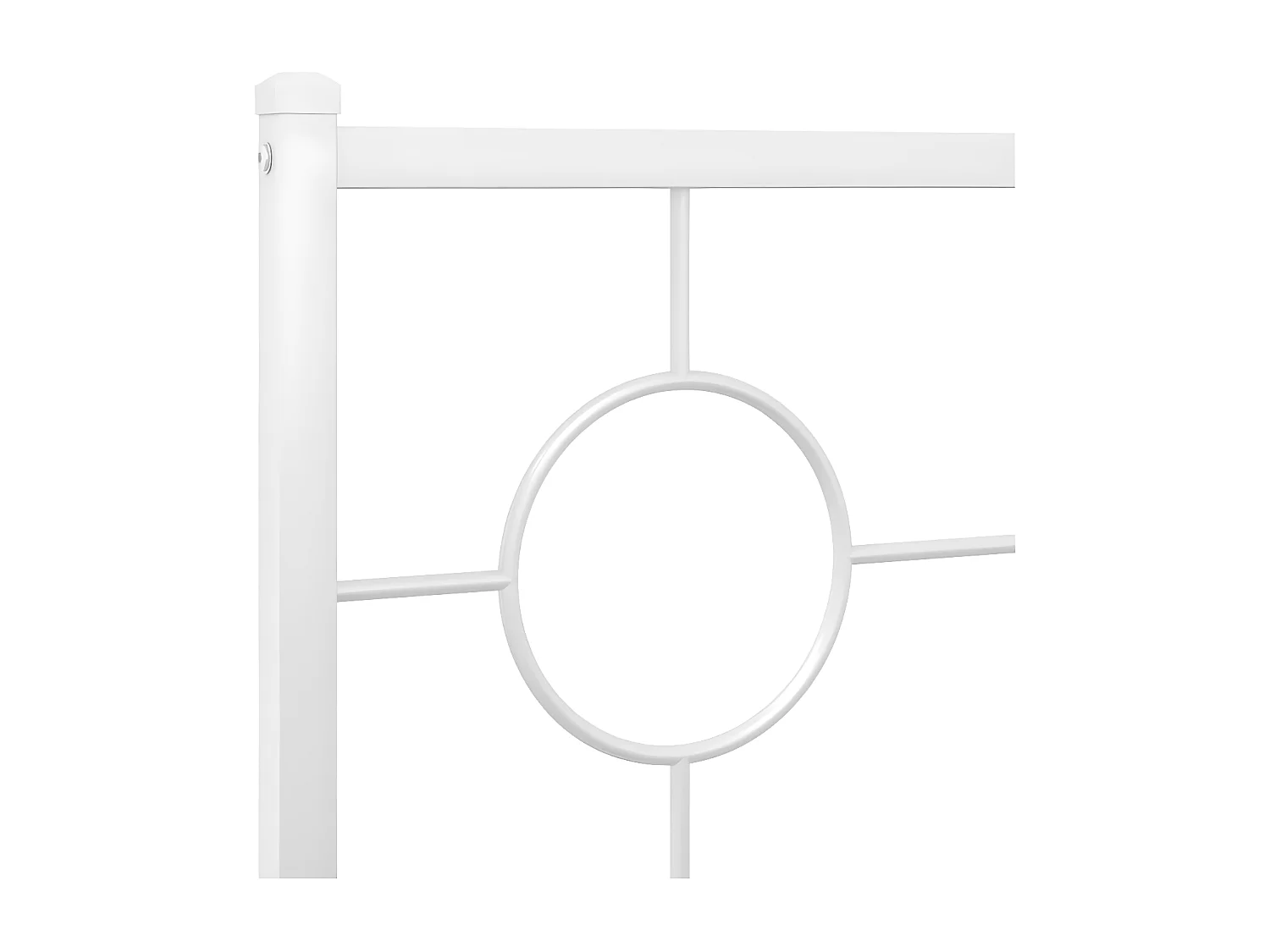 Tête de lit métal blanc 140 cm