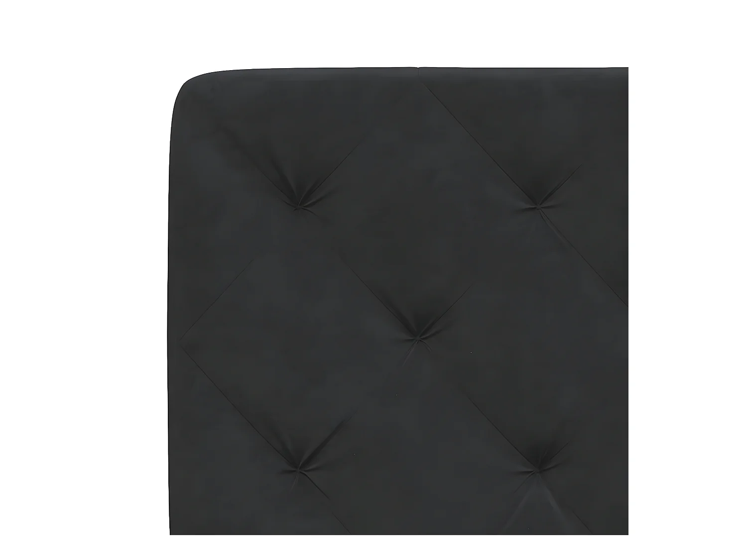 Coussin de tête de lit noir 140 cm velours