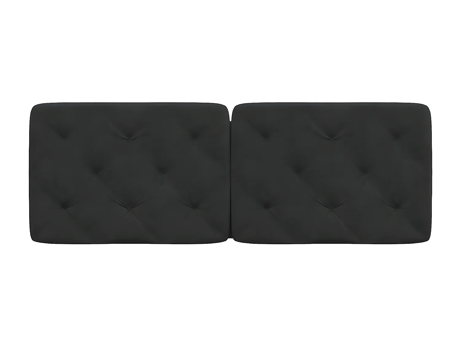 Coussin de tête de lit noir 140 cm velours