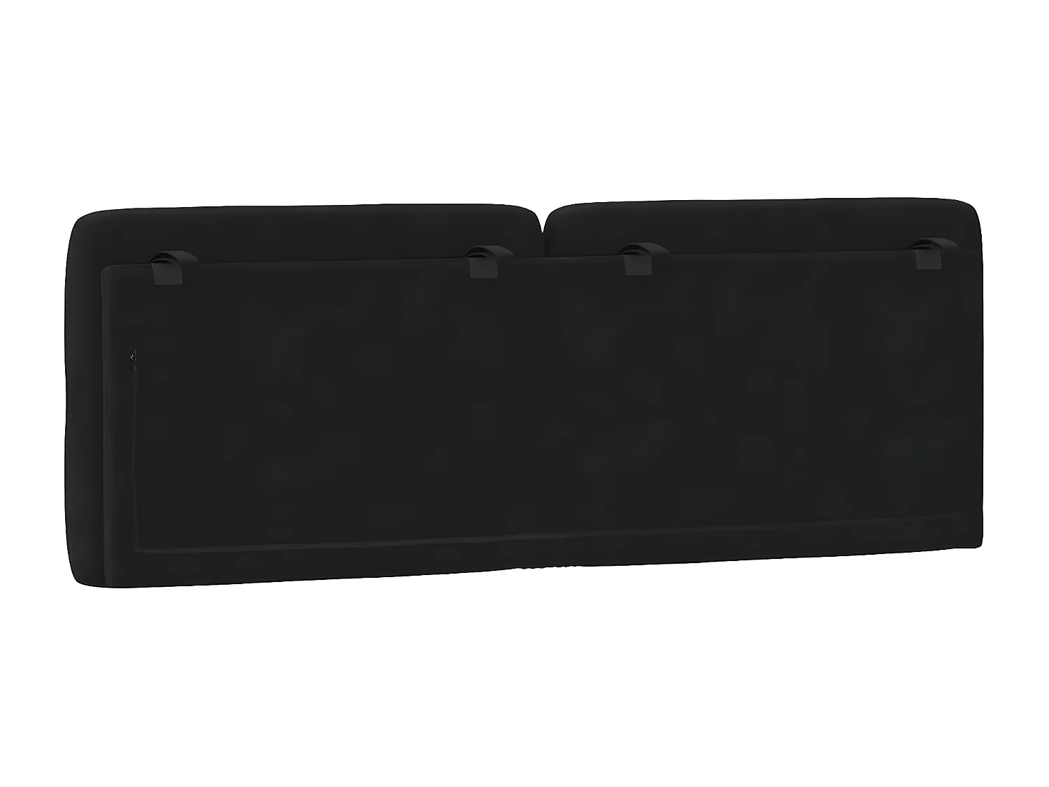 Coussin de tête de lit noir 140 cm velours