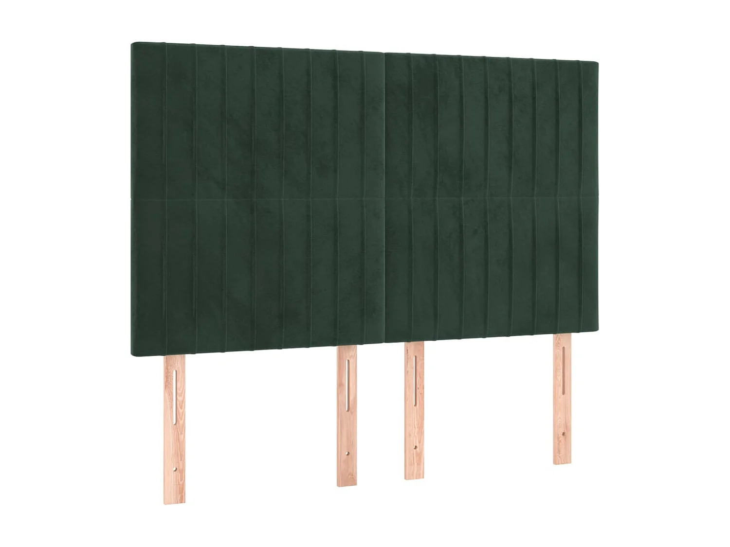 Têtes de lit 4 pièces Vert foncé 72x5x78/88 cm Velours