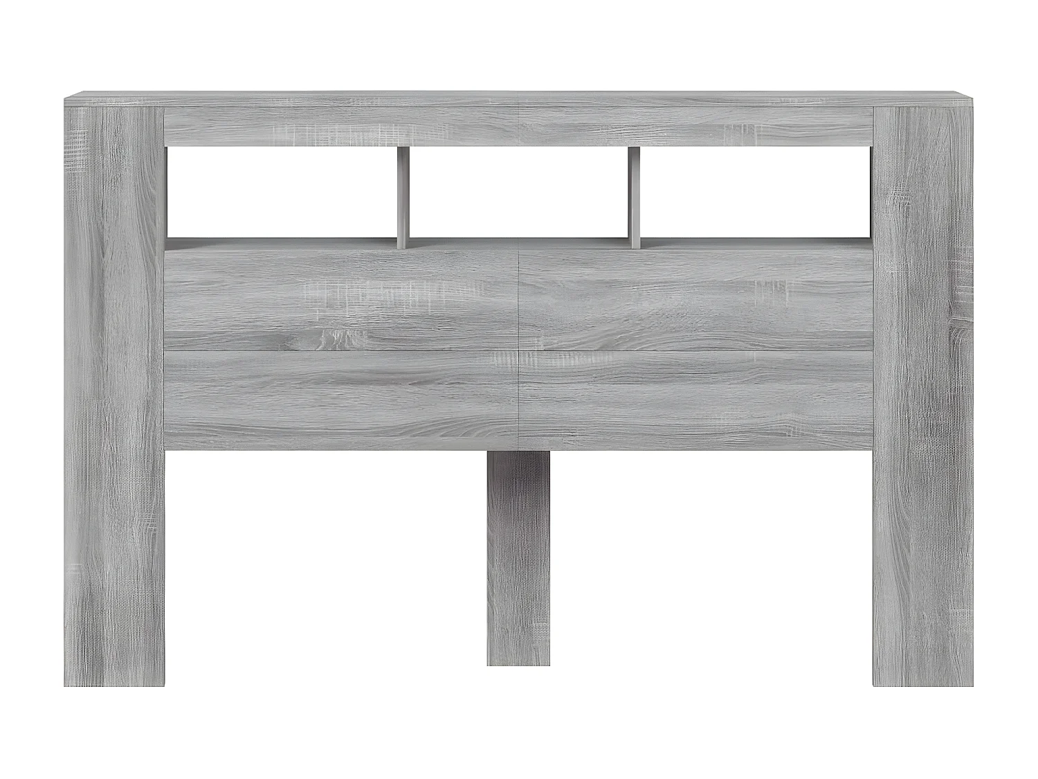 Tête de lit à LED sonoma gris 160x18,5x103,5 cm bois ingénierie