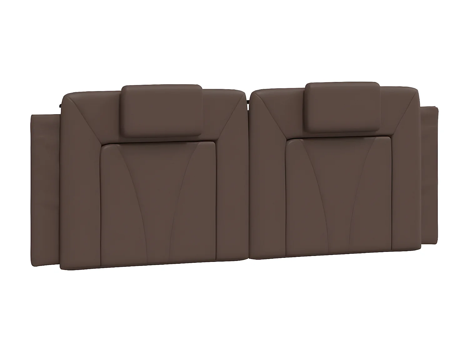 Coussin de tête de lit marron 140 cm similicuir