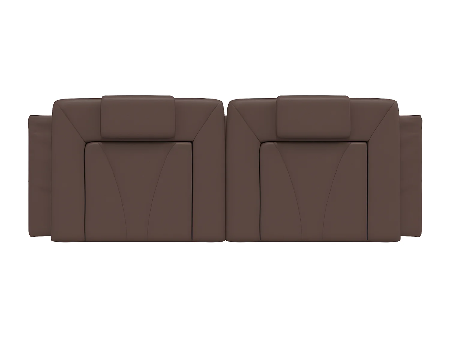 Coussin de tête de lit marron 140 cm similicuir