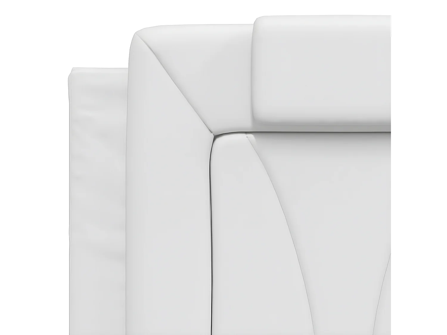 Coussin de tête de lit blanc 140 cm similicuir