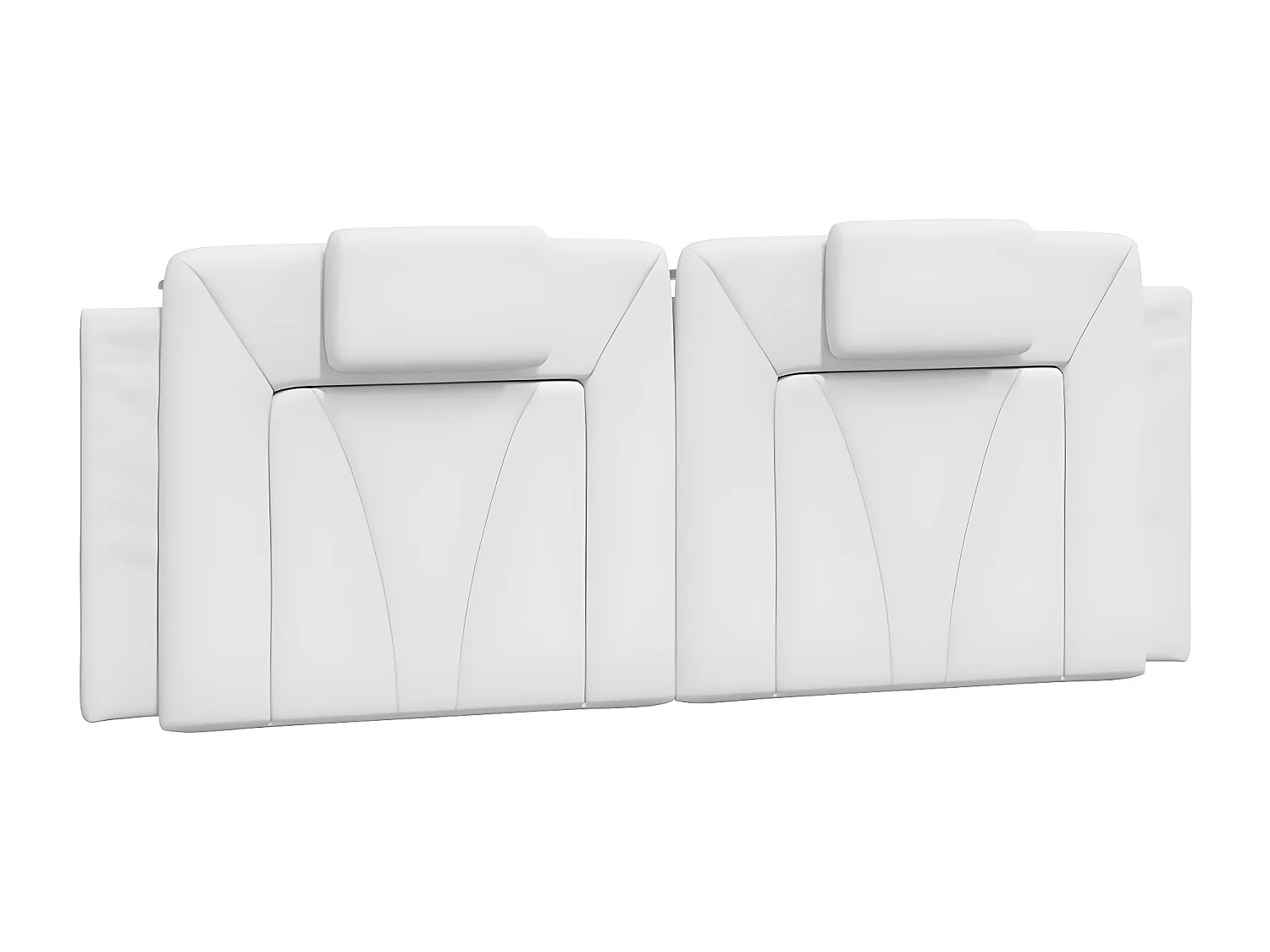 Coussin de tête de lit blanc 140 cm similicuir