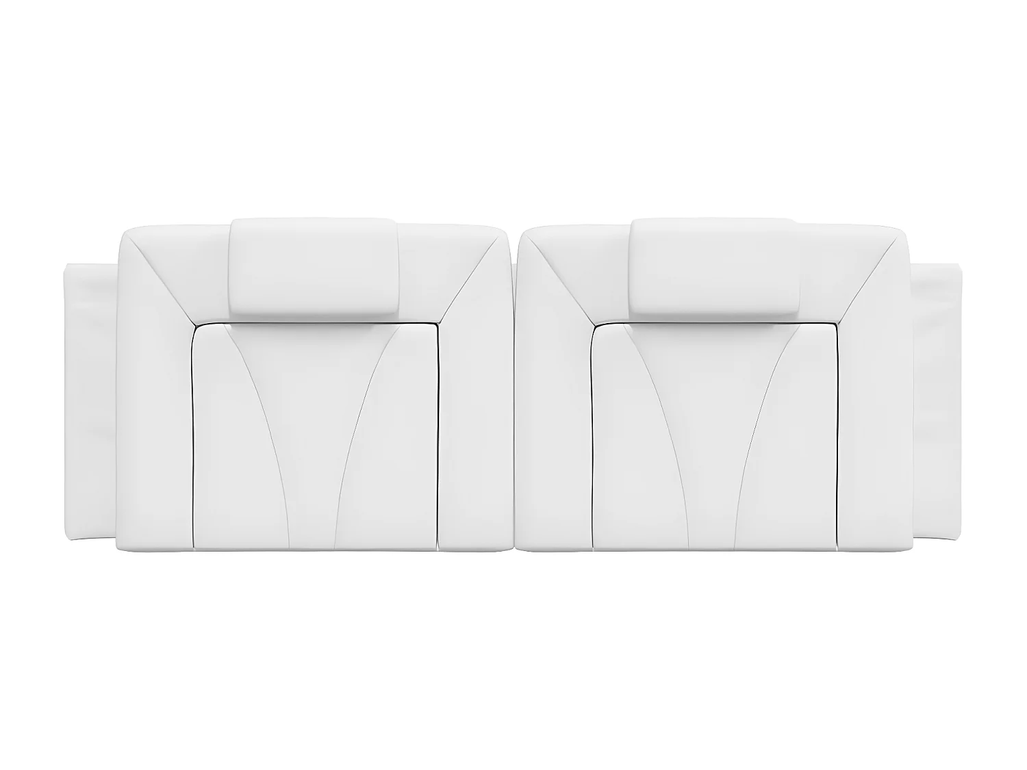 Coussin de tête de lit blanc 140 cm similicuir