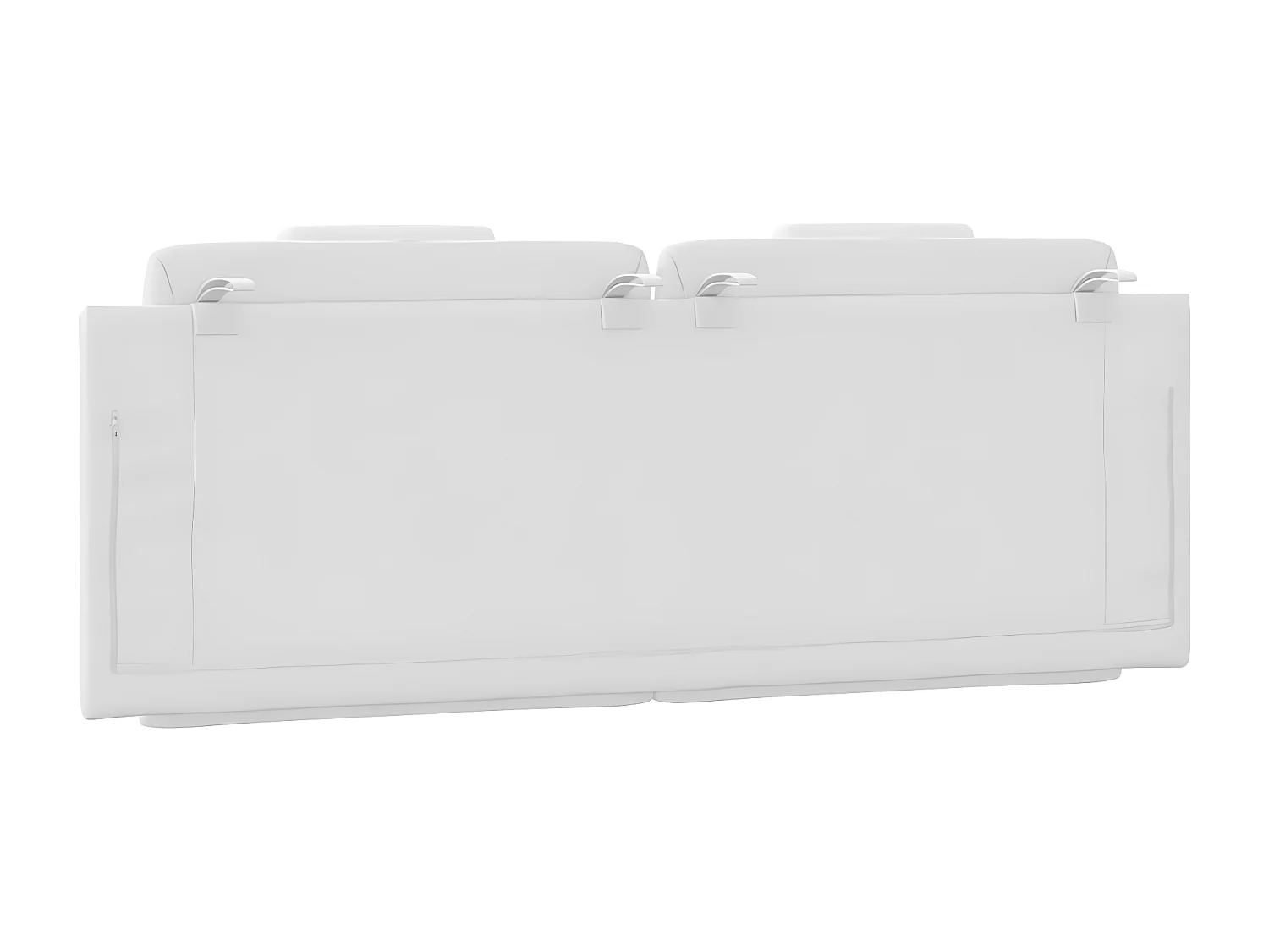 Coussin de tête de lit blanc 140 cm similicuir