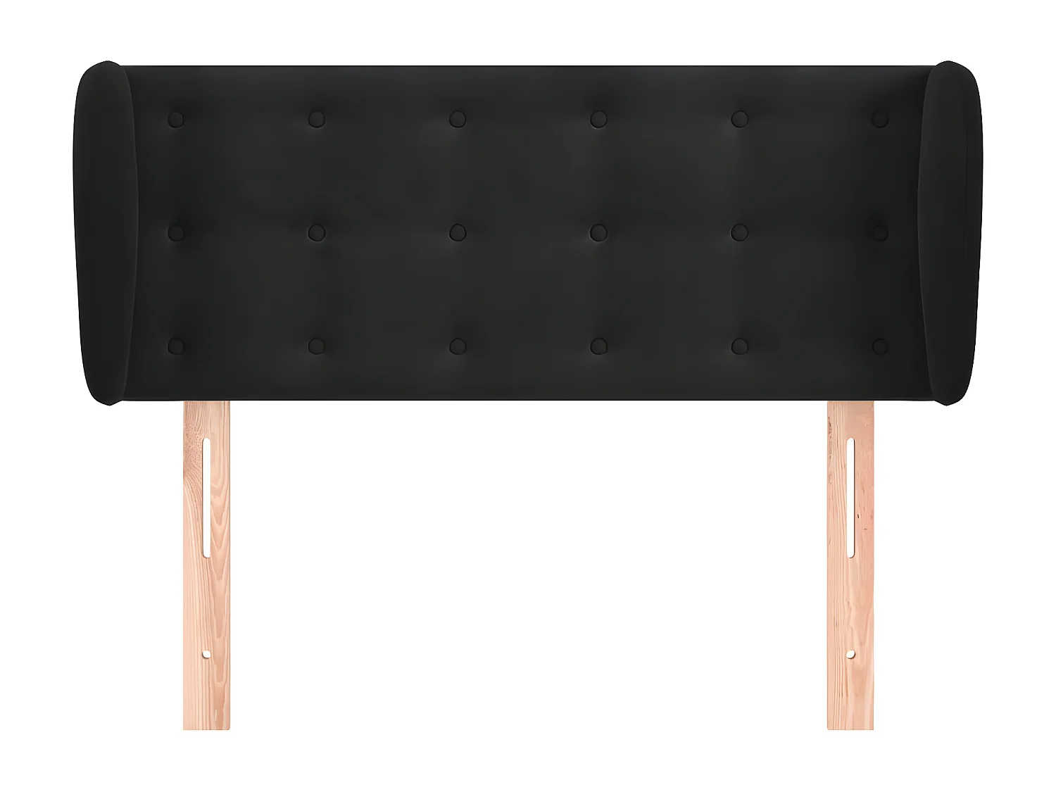 Tête de lit avec oreilles Noir 103x23x78/88 cm Velours