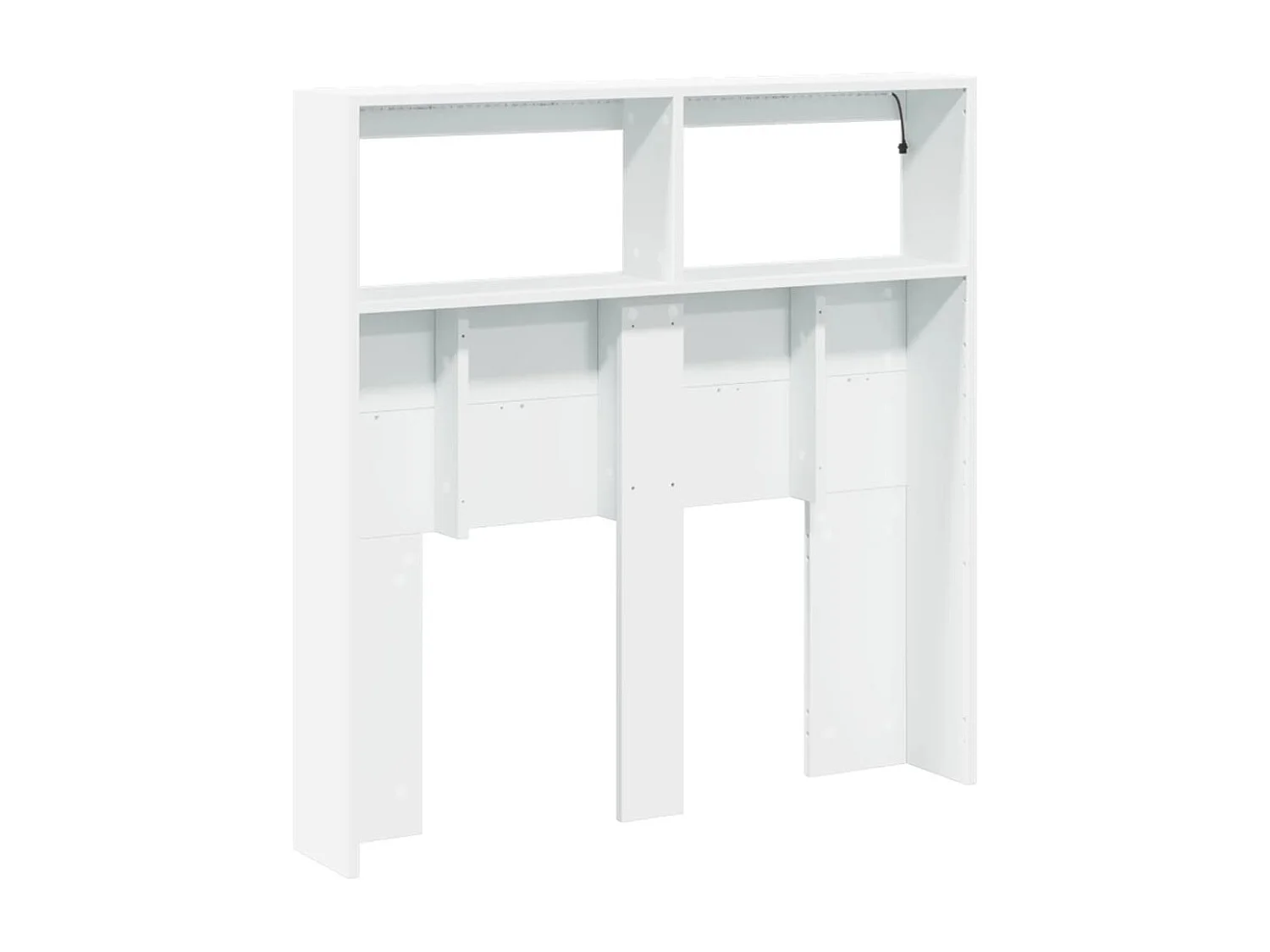 Armoire tête de lit avec LED blanc 100x17x102 cm