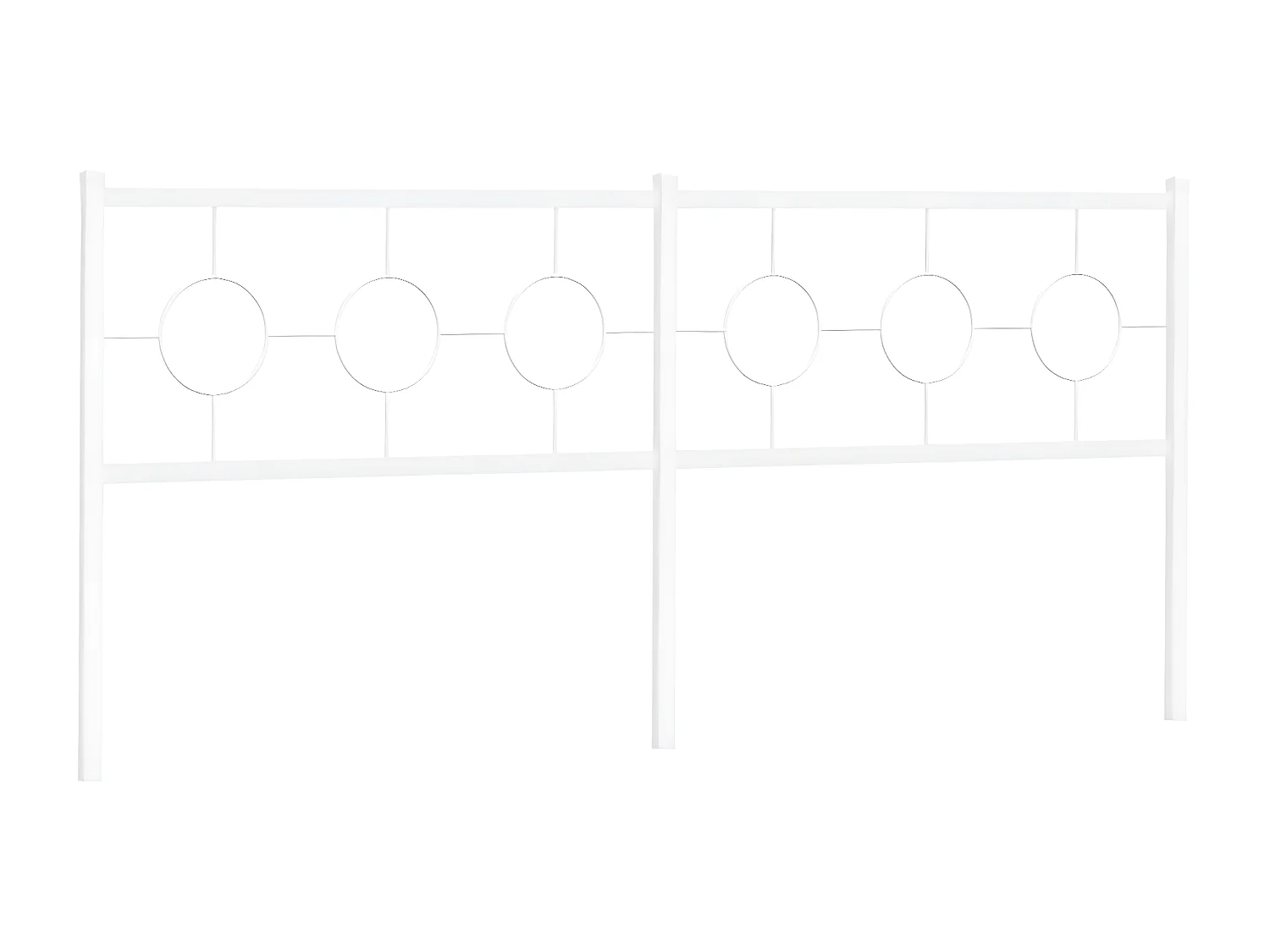 Tête de lit métal blanc 200 cm