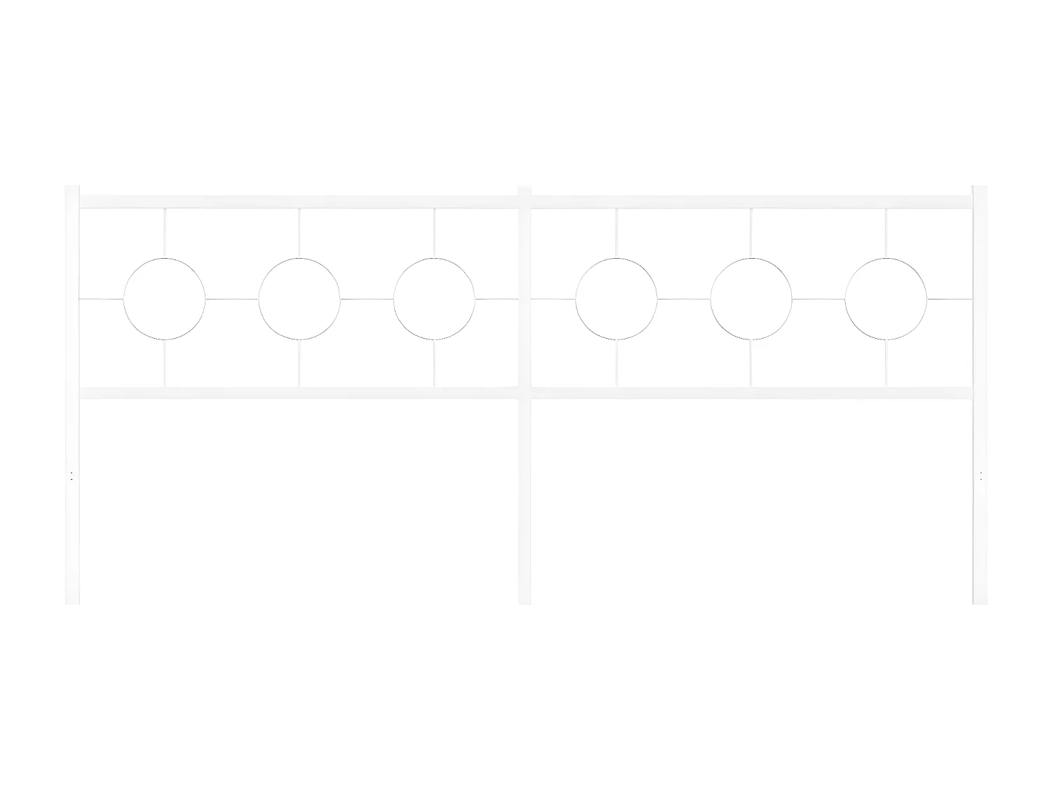 Tête de lit métal blanc 200 cm