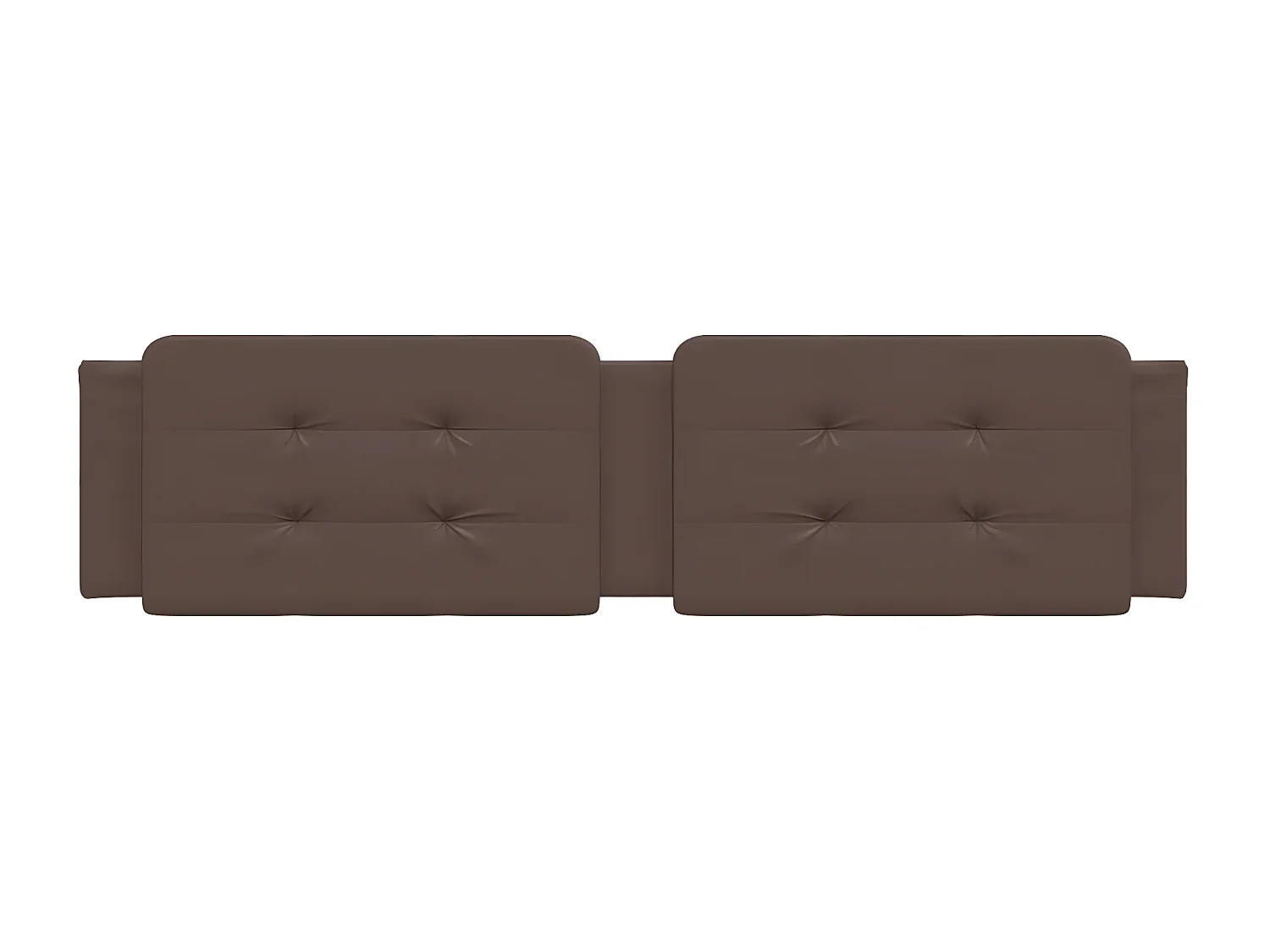 Coussin de tête de lit marron 200 cm similicuir