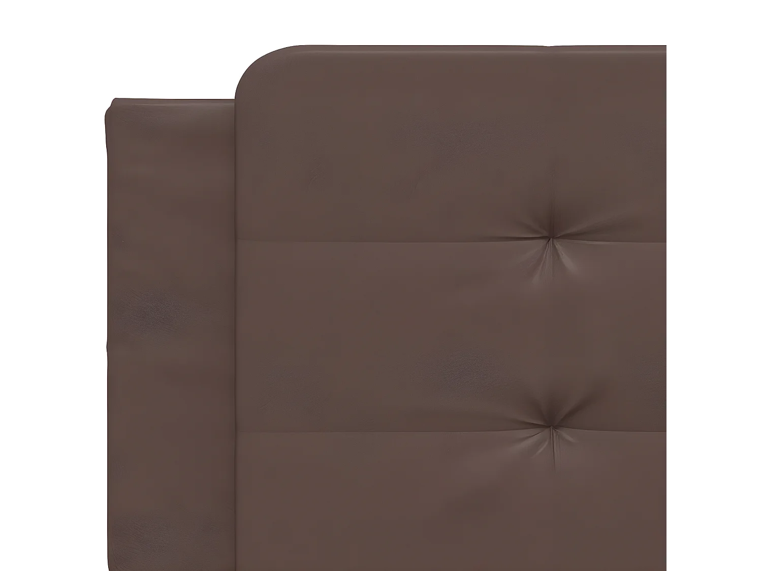 Coussin de tête de lit marron 200 cm similicuir
