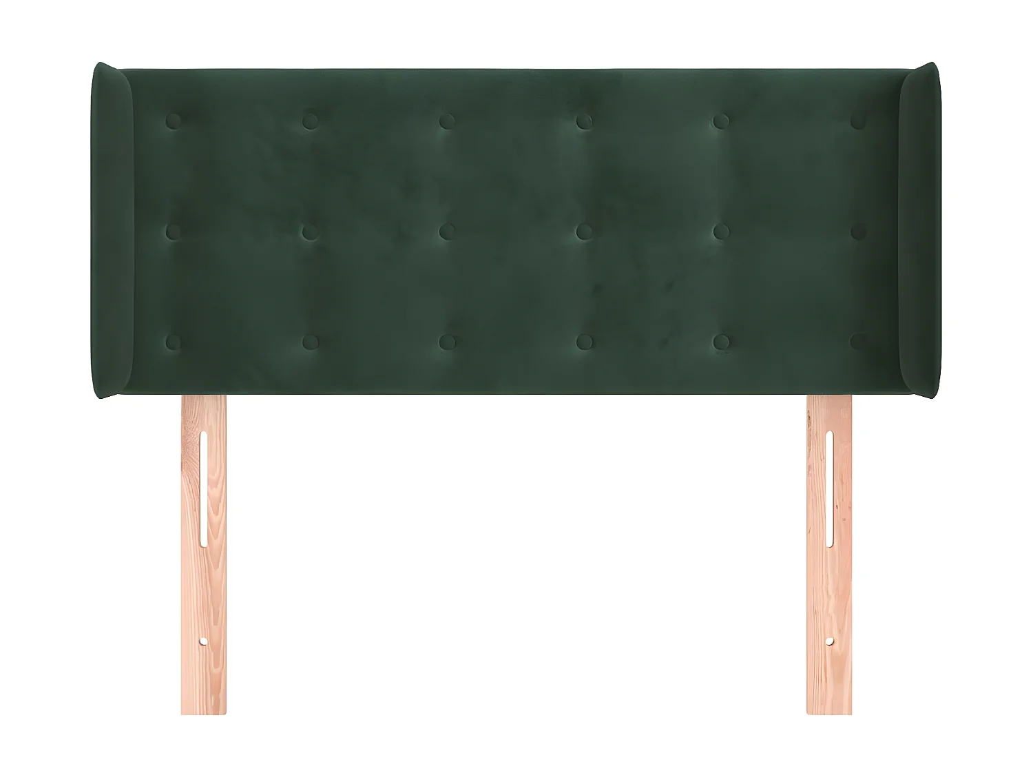 Hoofdbord met randen 93x16x78/88 cm fluweel donkergroen