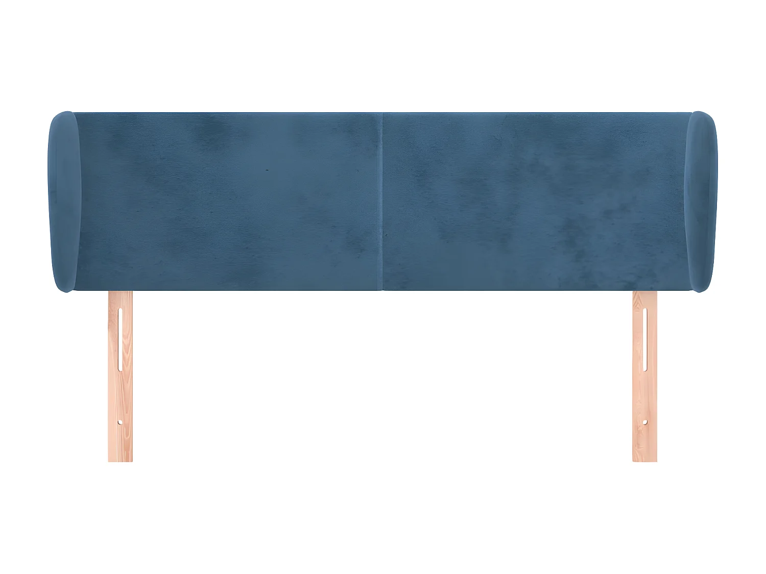 Tête de lit avec oreilles Bleu foncé 147x23x78/88 cm Velours