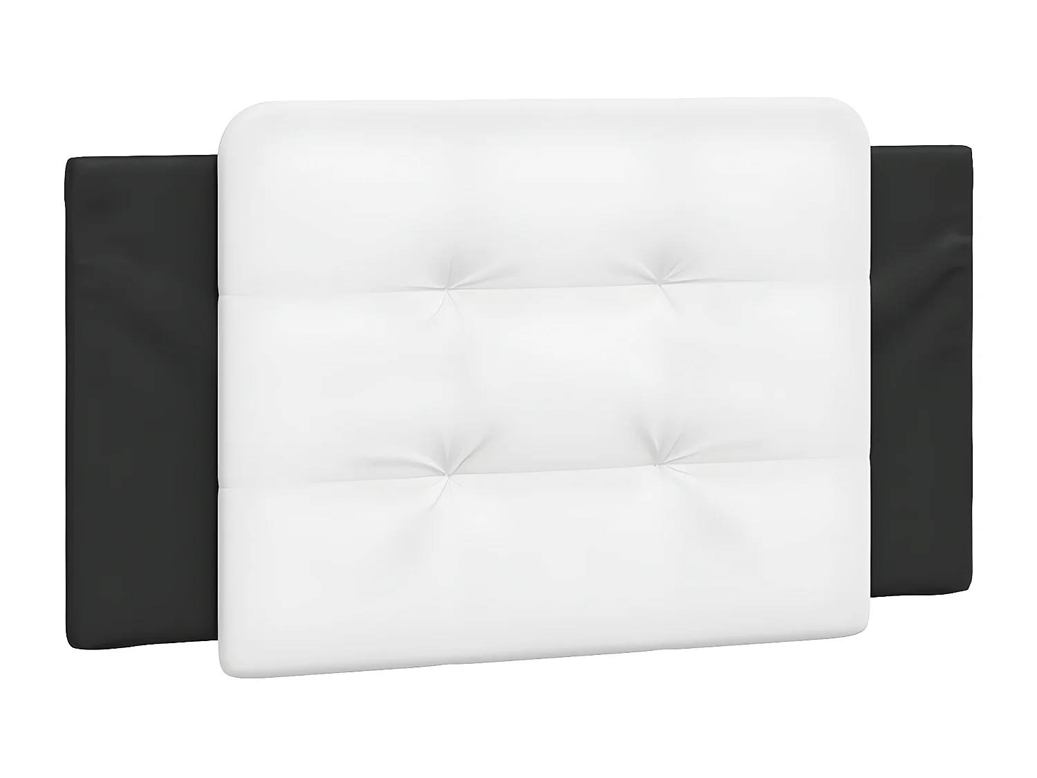 Coussin de tête de lit noir et blanc 100 cm similicuir