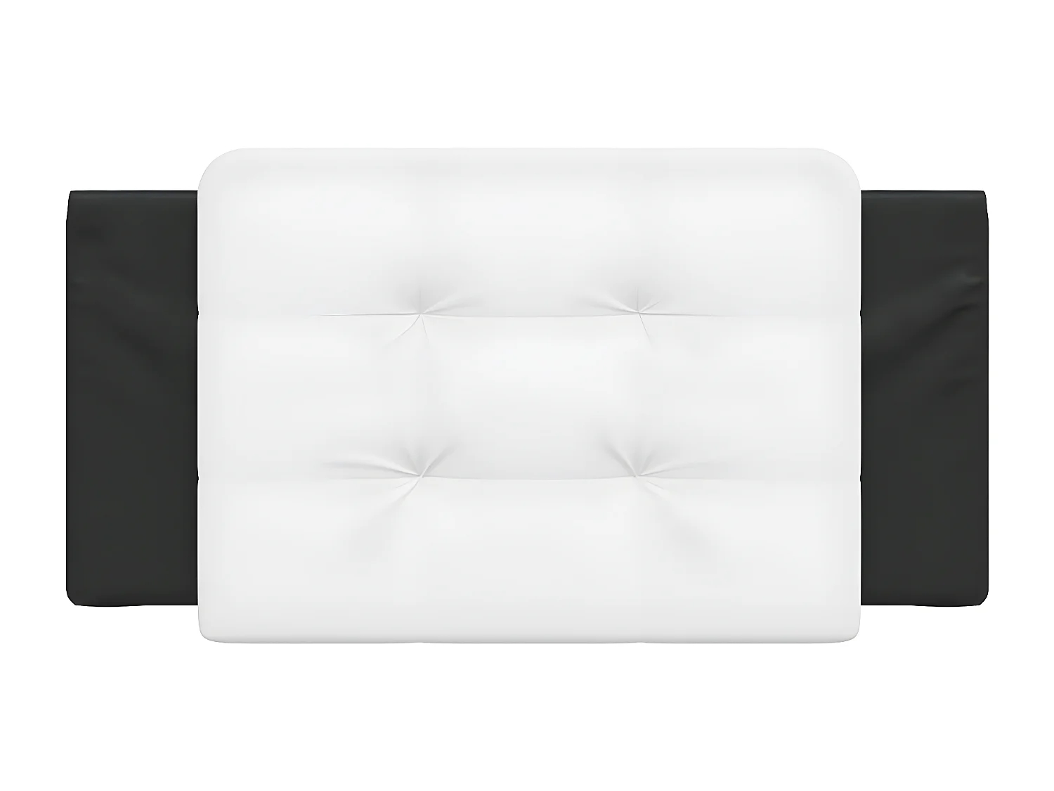 Coussin de tête de lit noir et blanc 100 cm similicuir