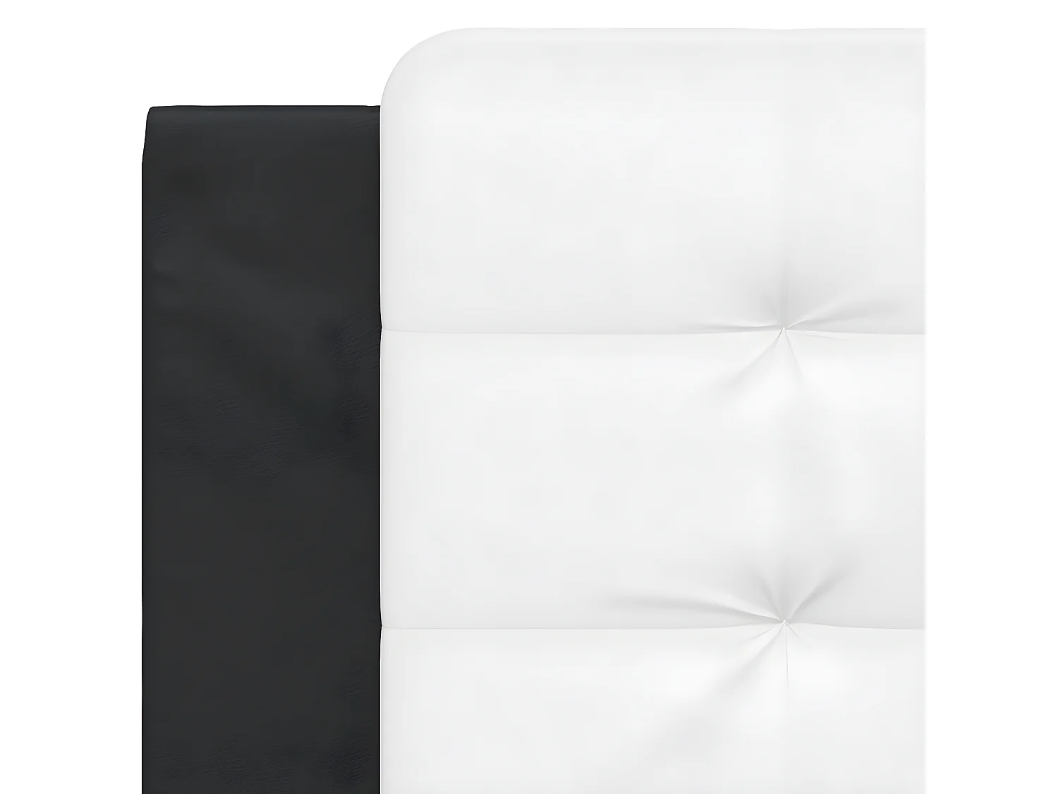 Coussin de tête de lit noir et blanc 100 cm similicuir