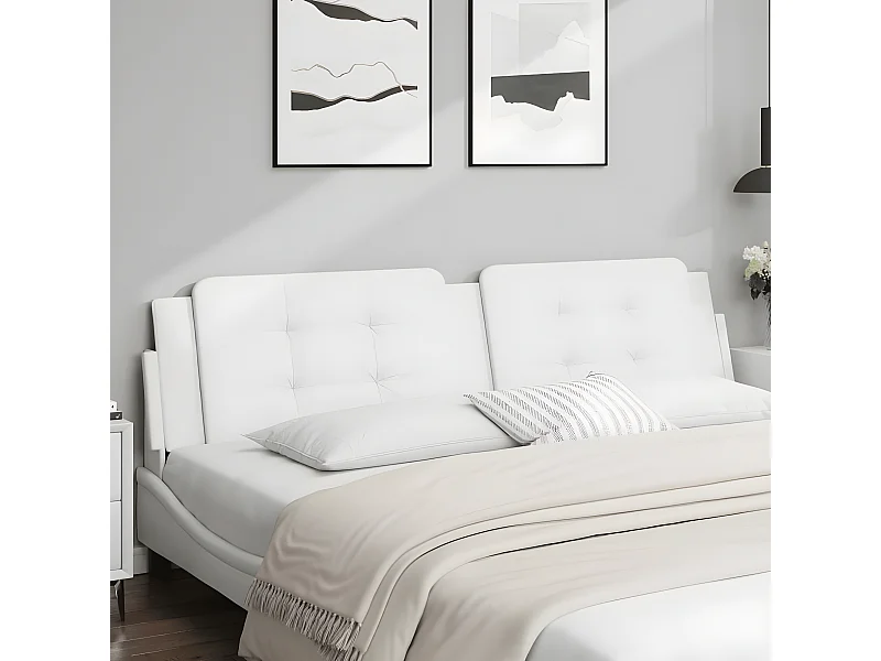 Hoofdbordkussen "Zadar" 200 cm kunstleer wit