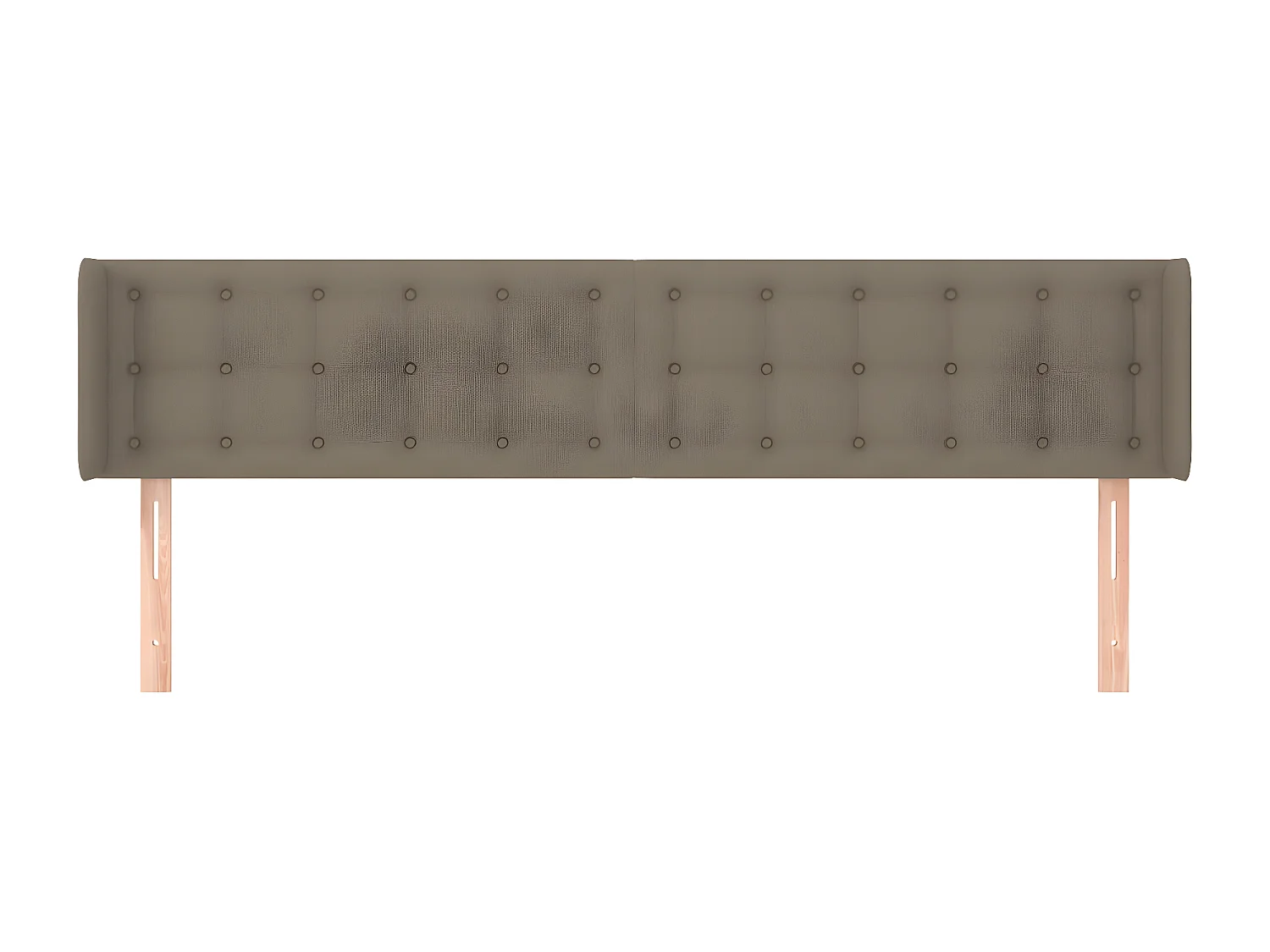 Tête de lit avec oreilles Taupe 183x16x78/88 cm Tissu