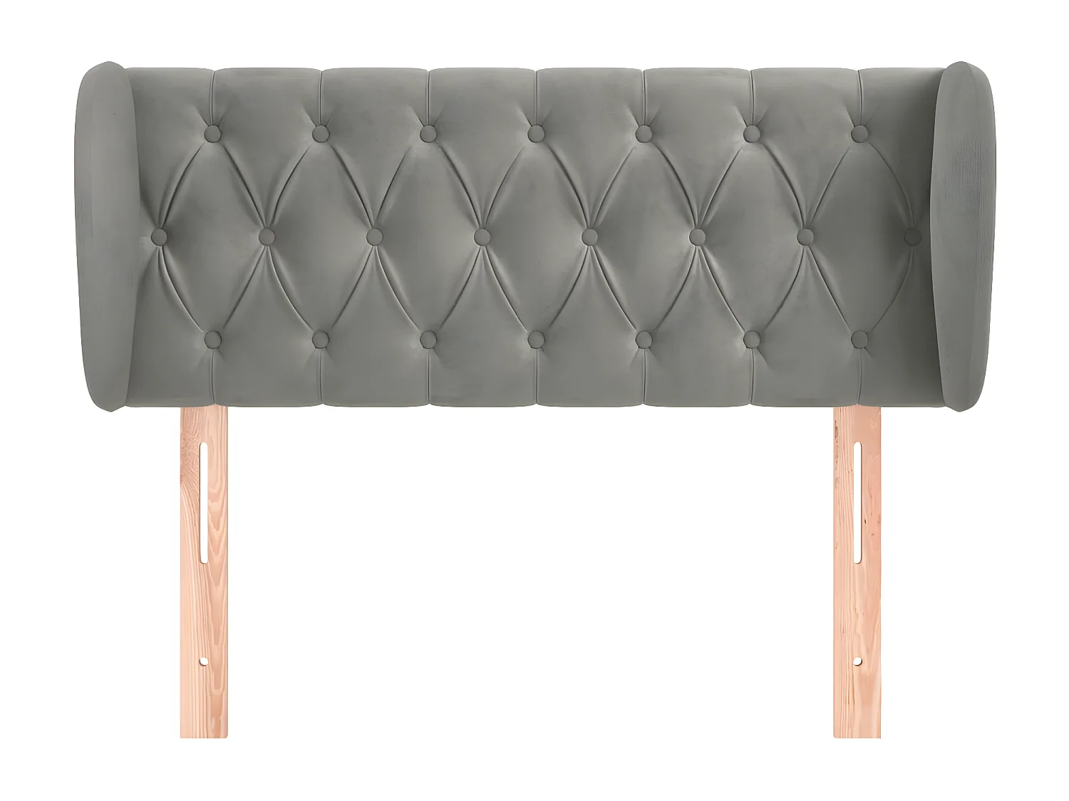 Tête de lit avec oreilles Gris clair 103x23x78/88 cm Velours