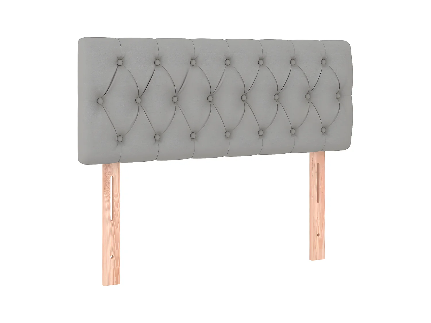 Tête de lit à LED Gris clair 100x7x78/88 cm Tissu