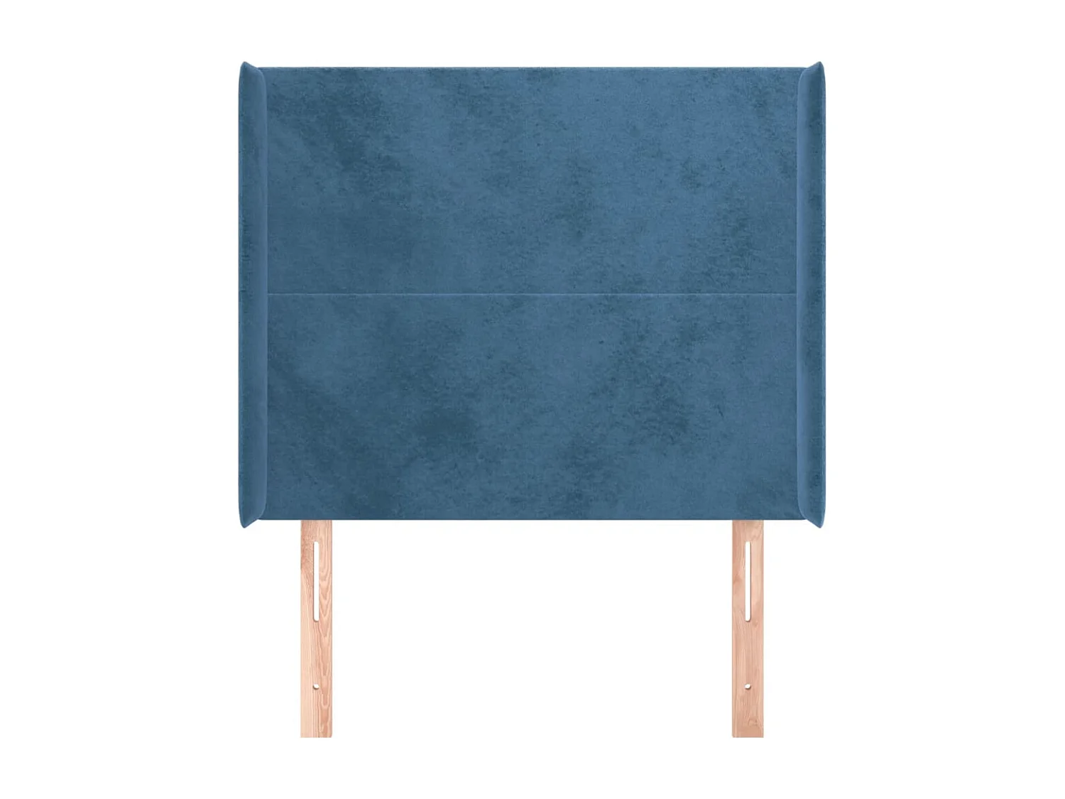 Tête de lit avec oreilles Bleu foncé 93x16x118/128 cm Velours