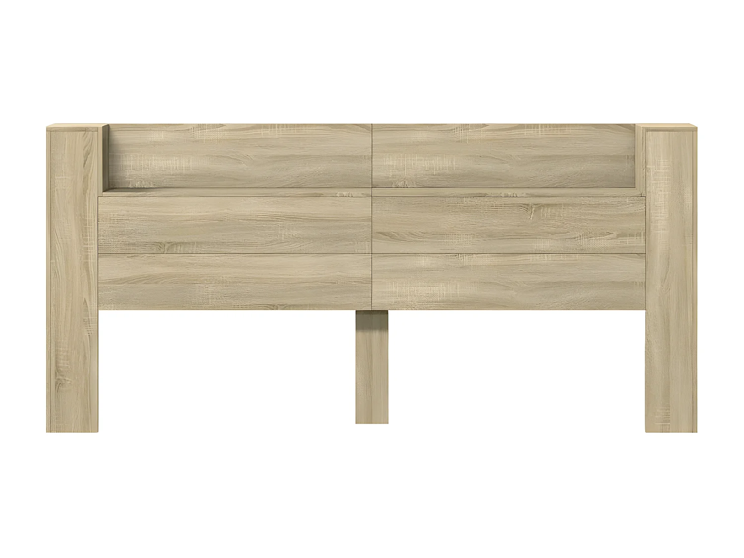 Armoire tête de lit avec LED chêne sonoma 220x16,5x103,5 cm