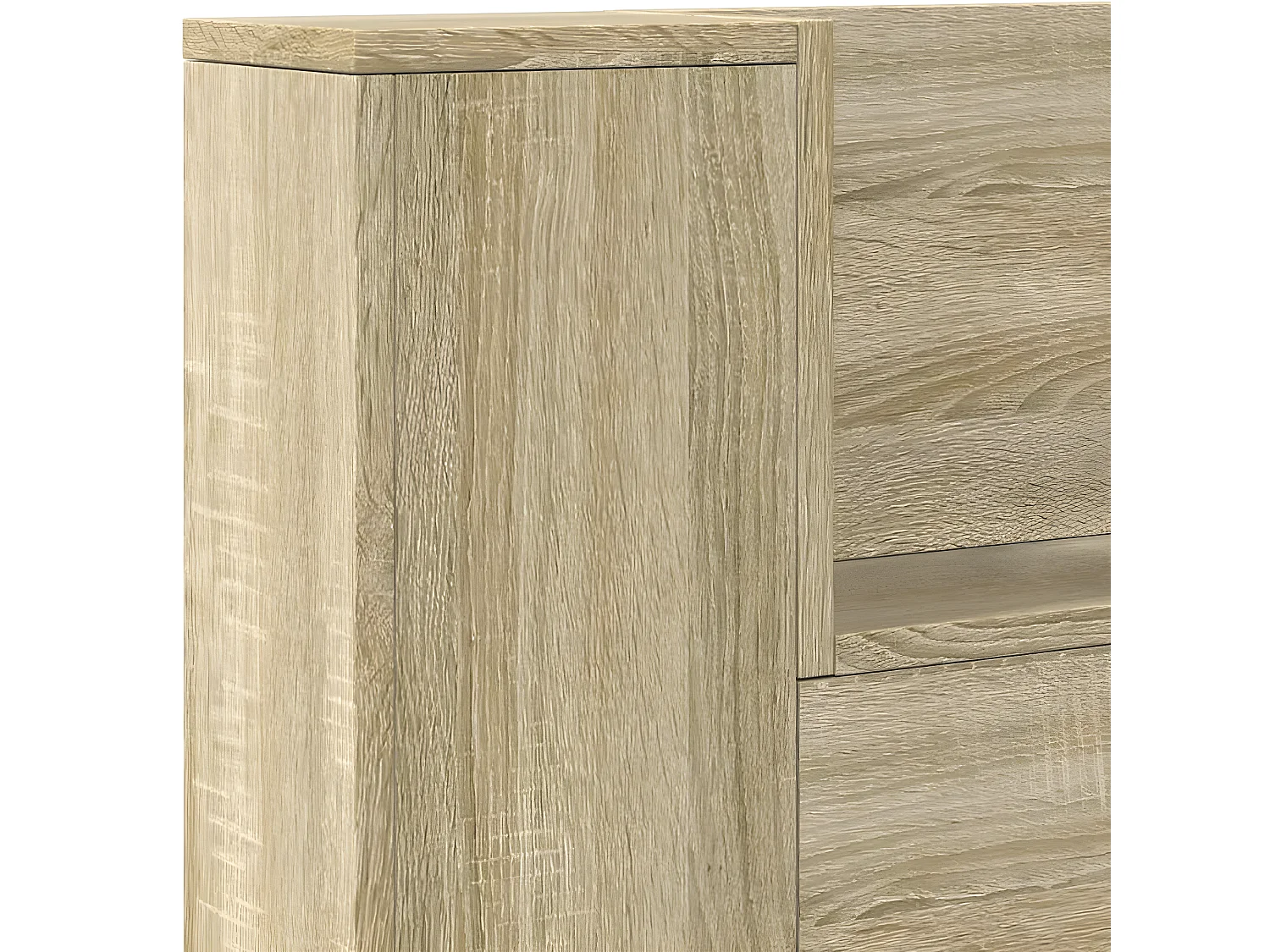 Armoire tête de lit avec LED chêne sonoma 220x16,5x103,5 cm