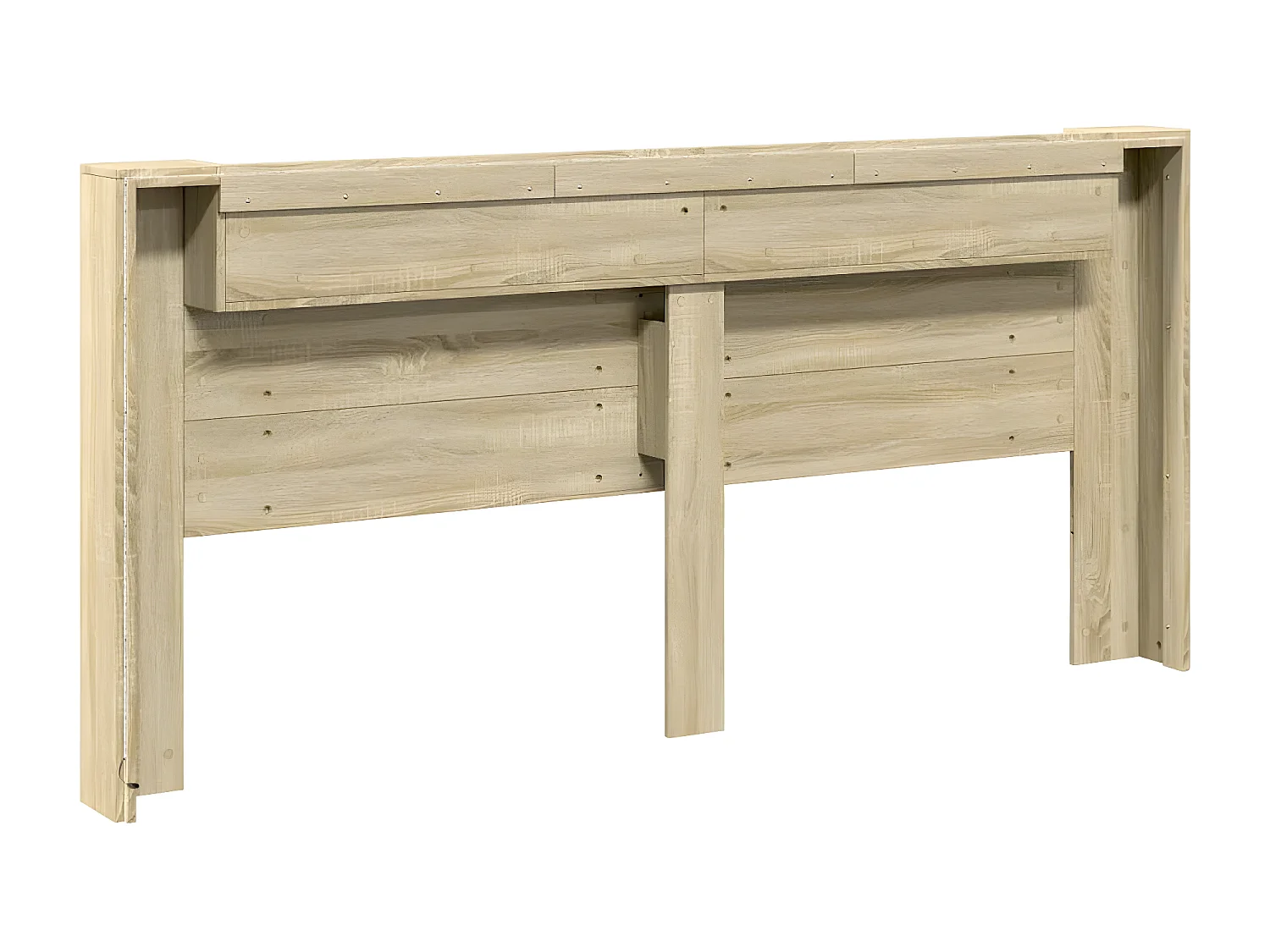 Armoire tête de lit avec LED chêne sonoma 220x16,5x103,5 cm