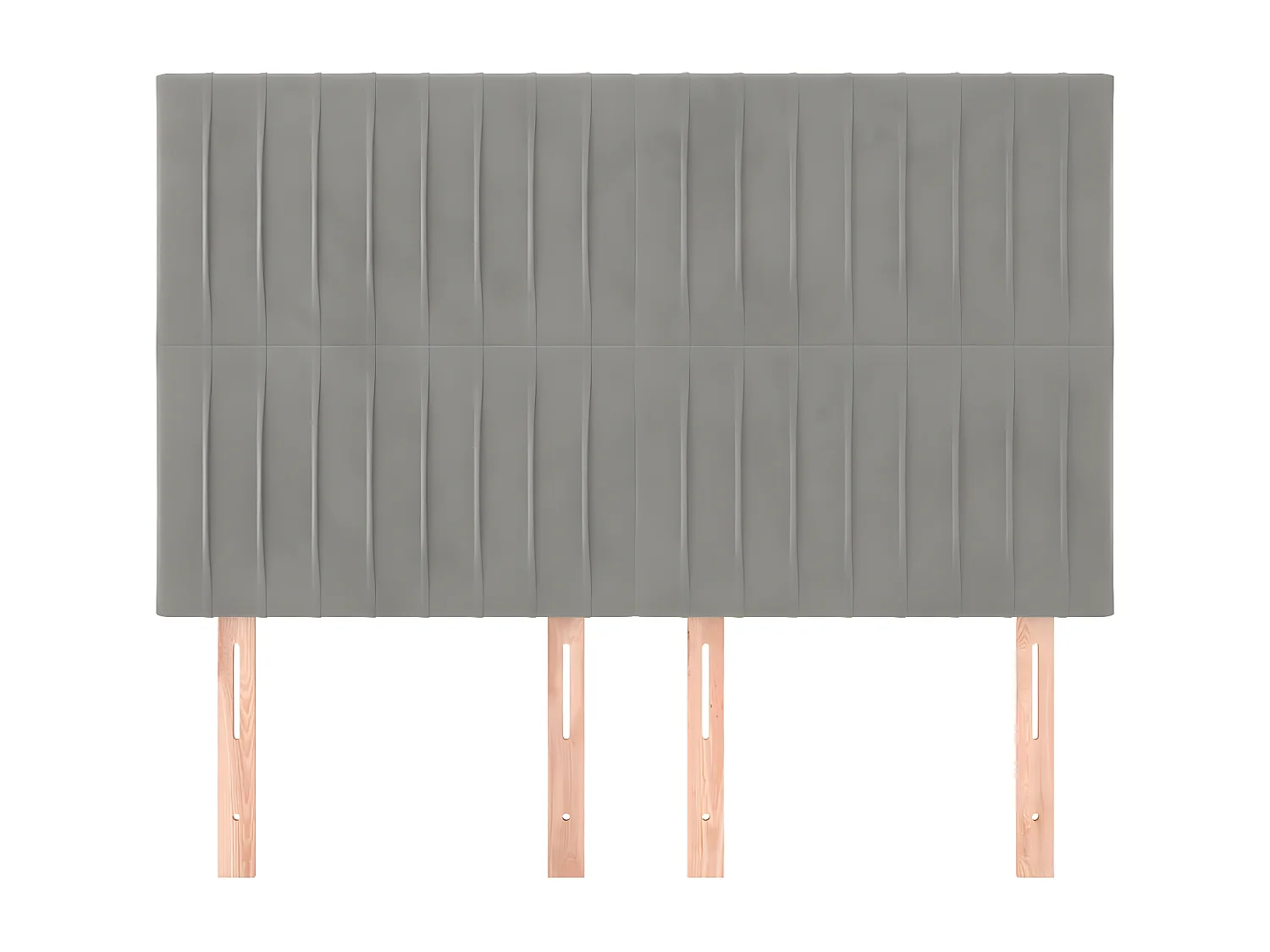 Têtes de lit 4 pièces Gris clair 72x5x78/88 cm Velours