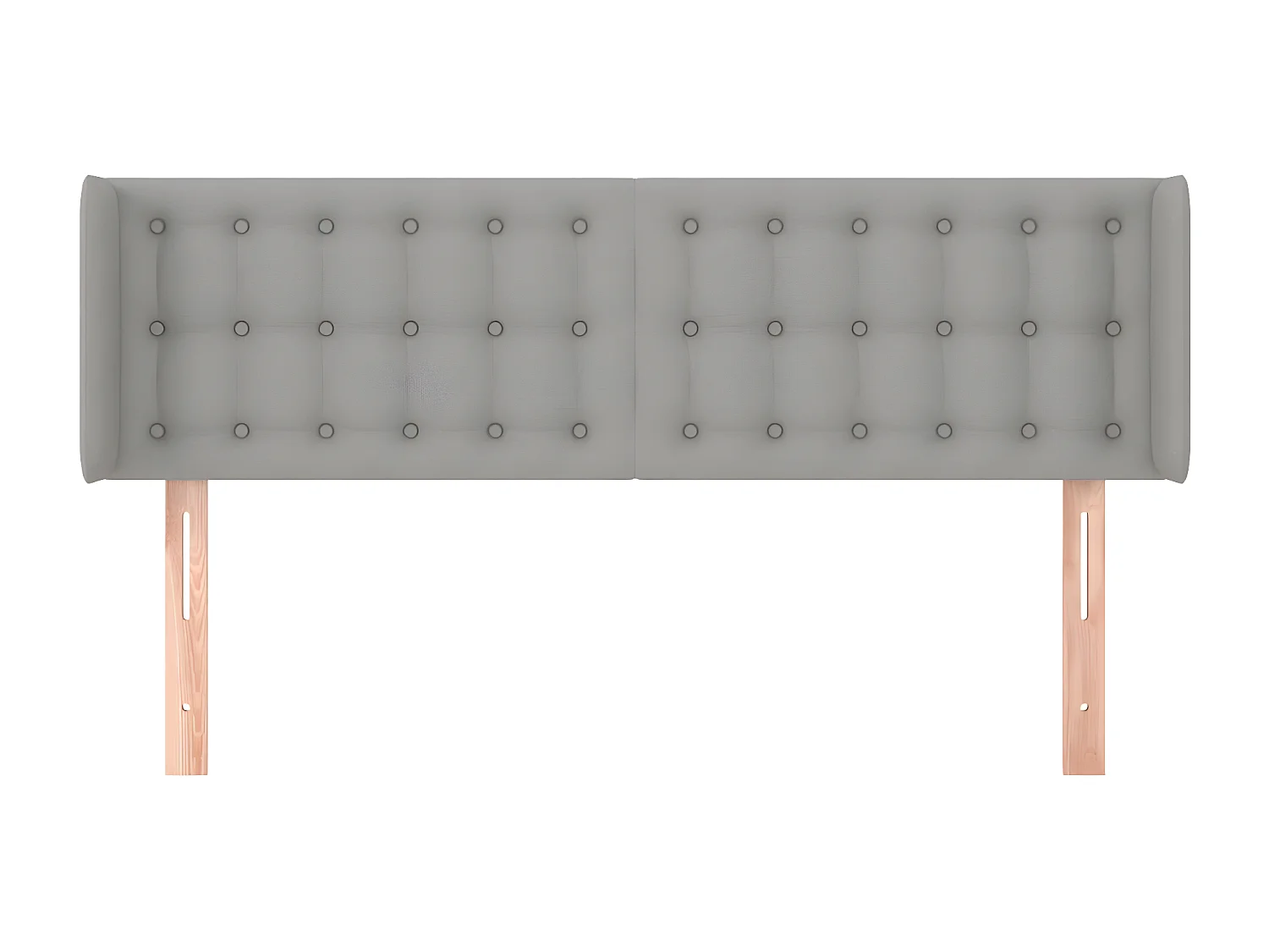 Cabecero de tela gris claro 147x16x78/88 cm