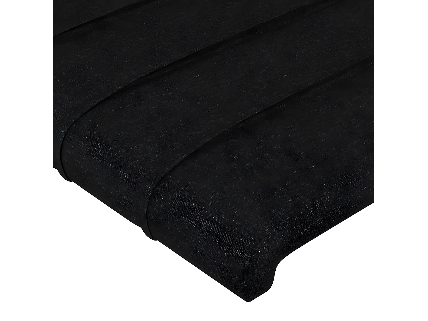 Cabeceira de cama c/ abas tecido 83x23x118/128 cm preto