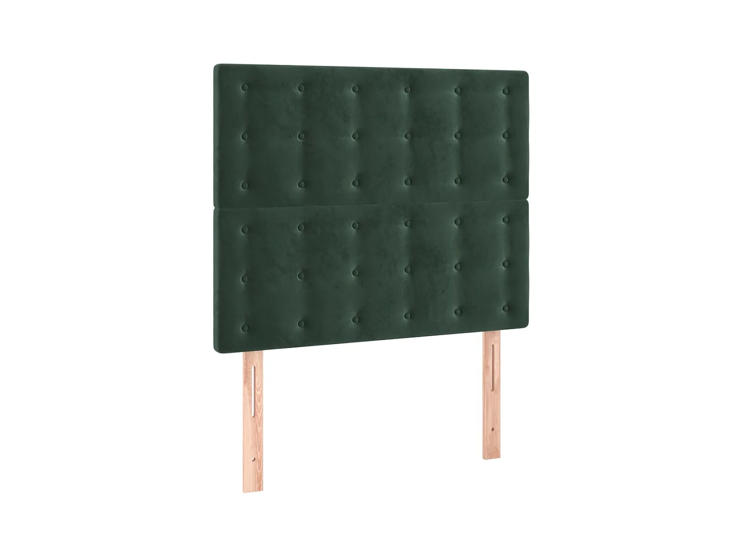 Cabecero con luces LED terciopelo verde oscuro 90x5x118/128 cm