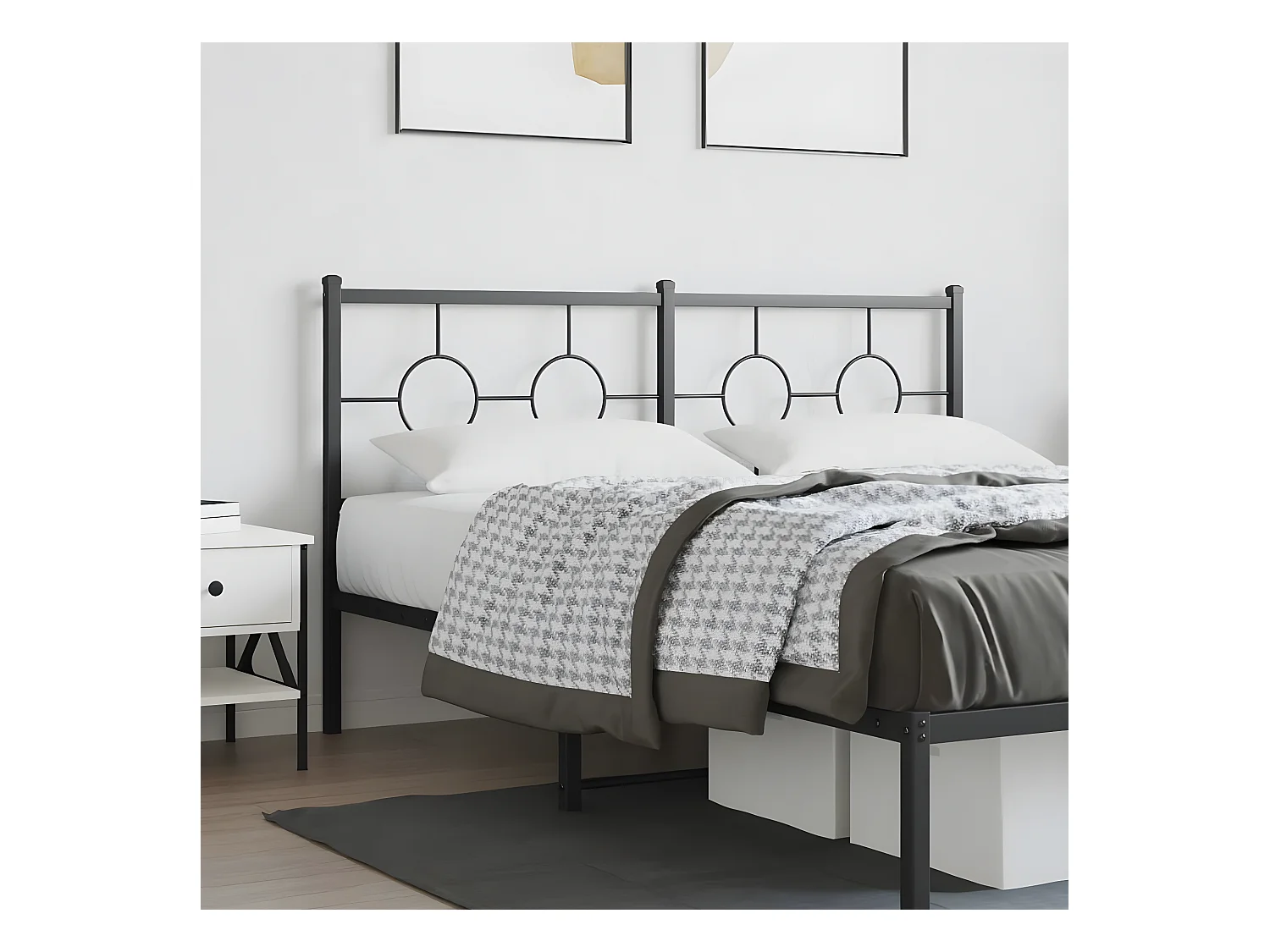Tête de lit métal noir 150 cm