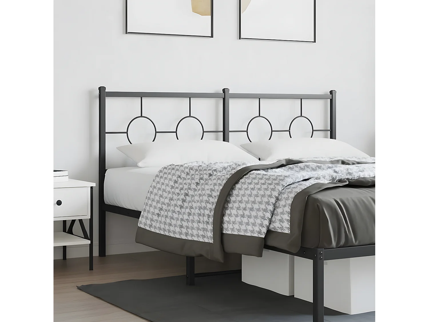 Tête de lit métal noir 150 cm