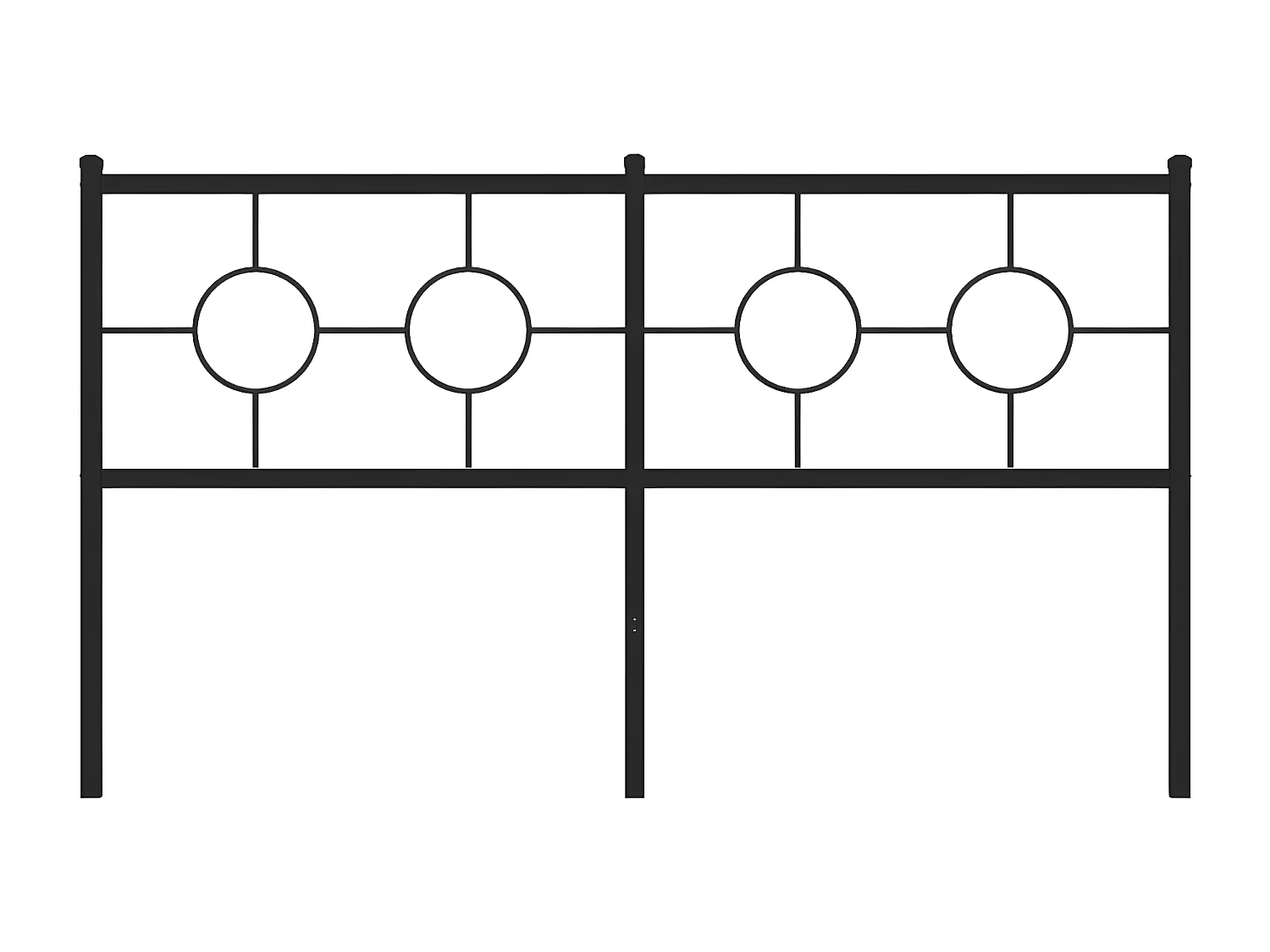 Tête de lit métal noir 150 cm