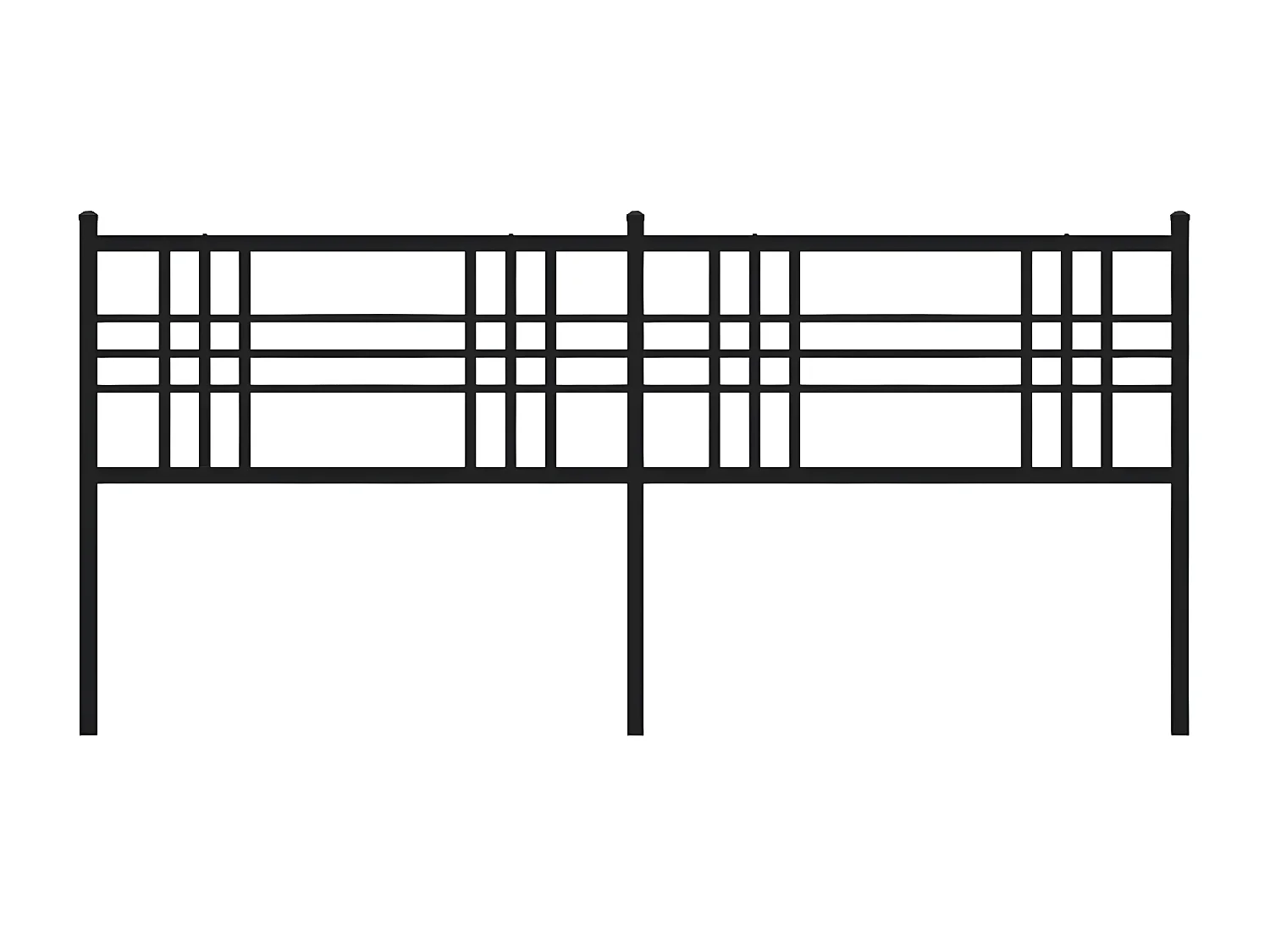 Tête de lit métal noir 180 cm