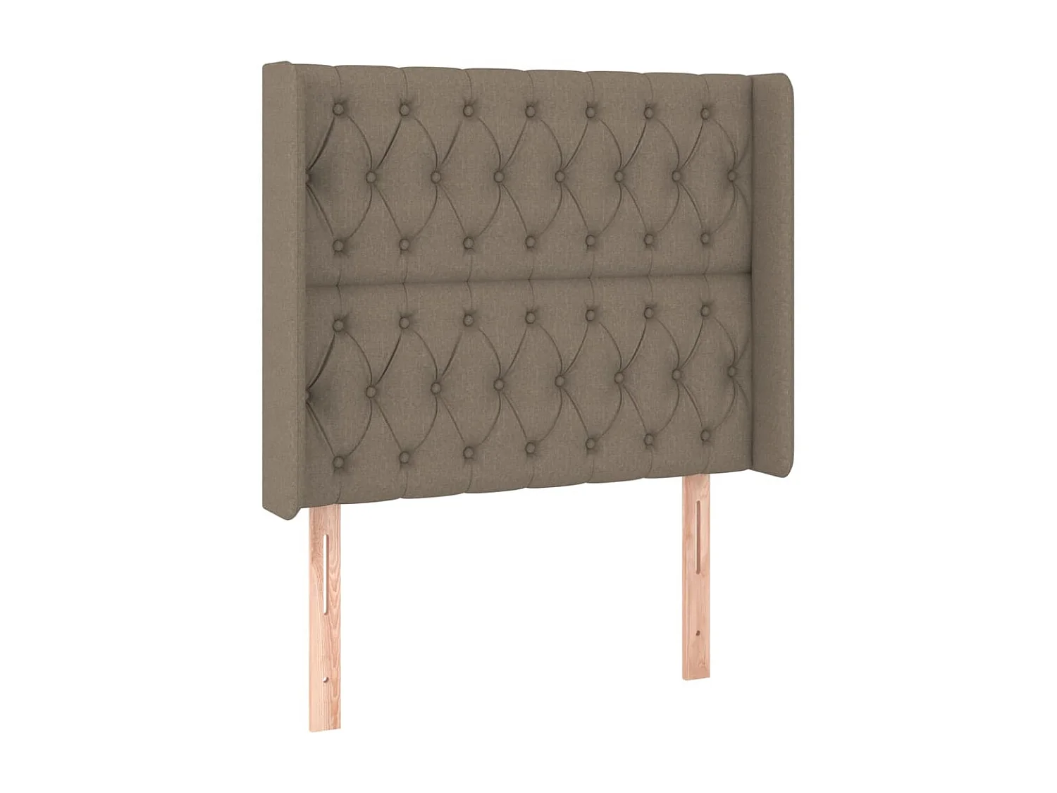 Hoofdbord met randen 93x16x118/128 cm stof taupe