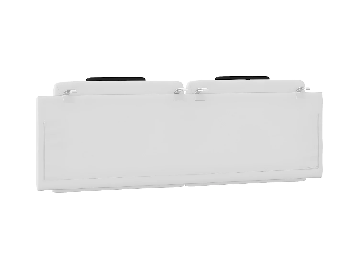 Coussin de tête de lit blanc et noir 160 cm similicuir