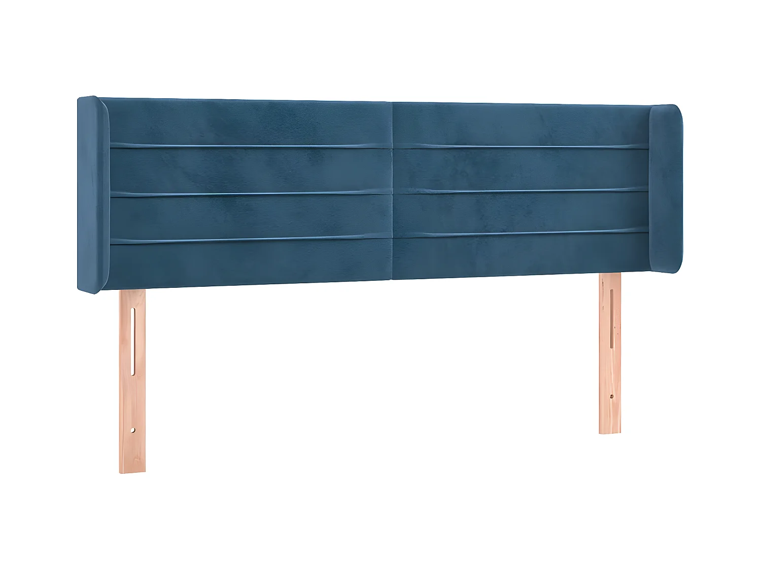 Tête de lit à LED Bleu foncé 147x16x78/88 cm Velours