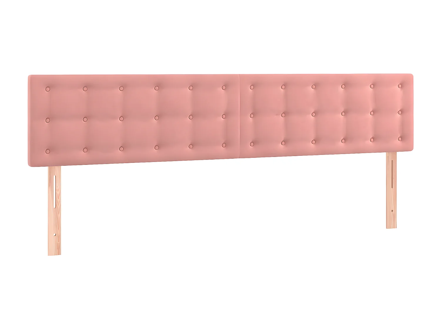 Cabeceira de cama c/ luzes LED veludo 160x5x78/88 cm rosa