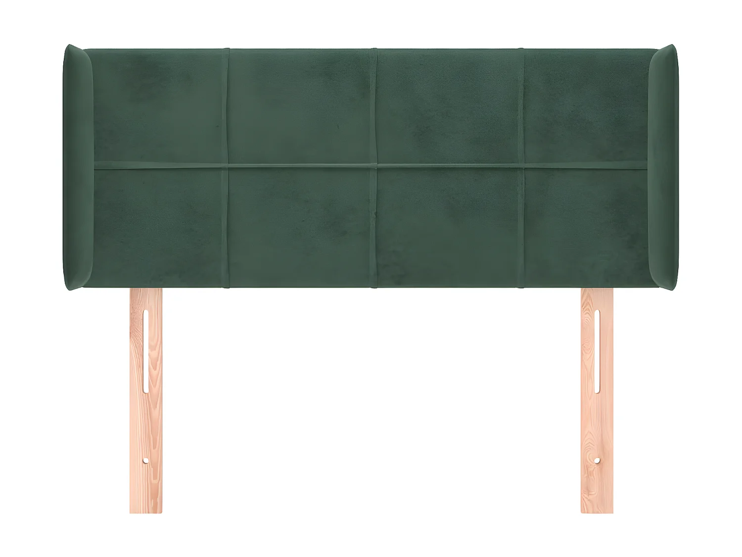 Tête de lit avec oreilles Vert foncé 83x16x78/88 cm Velours