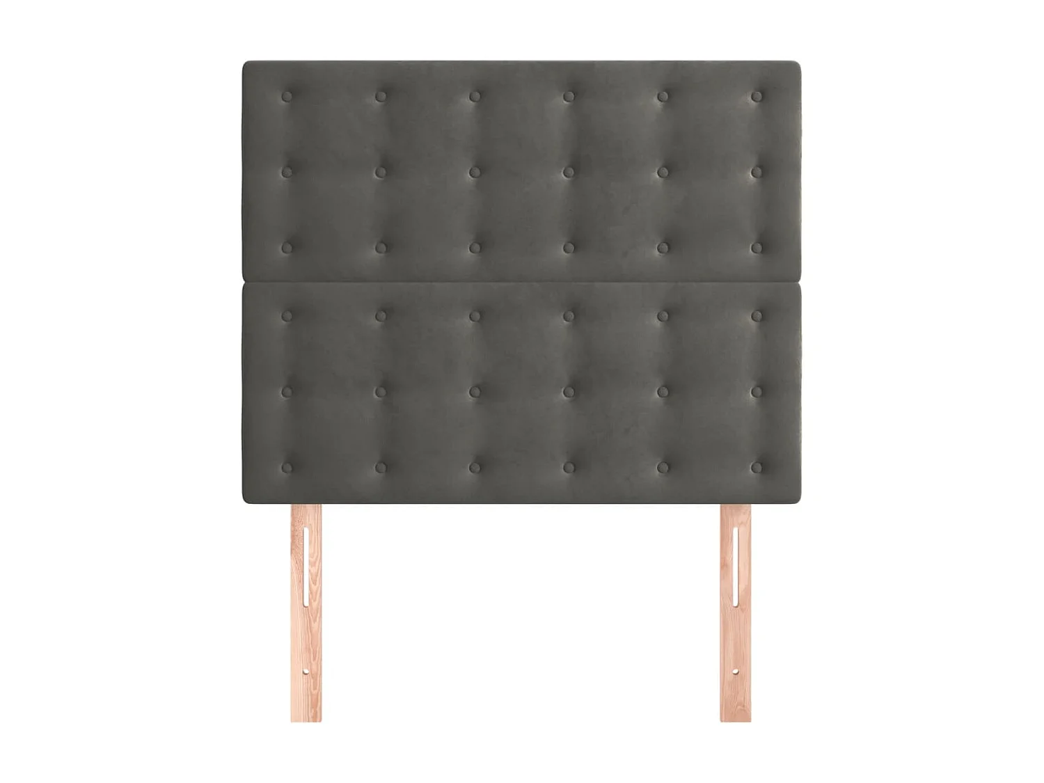 Têtes de lit 2 pièces Gris foncé 90x5x78/88 cm Velours