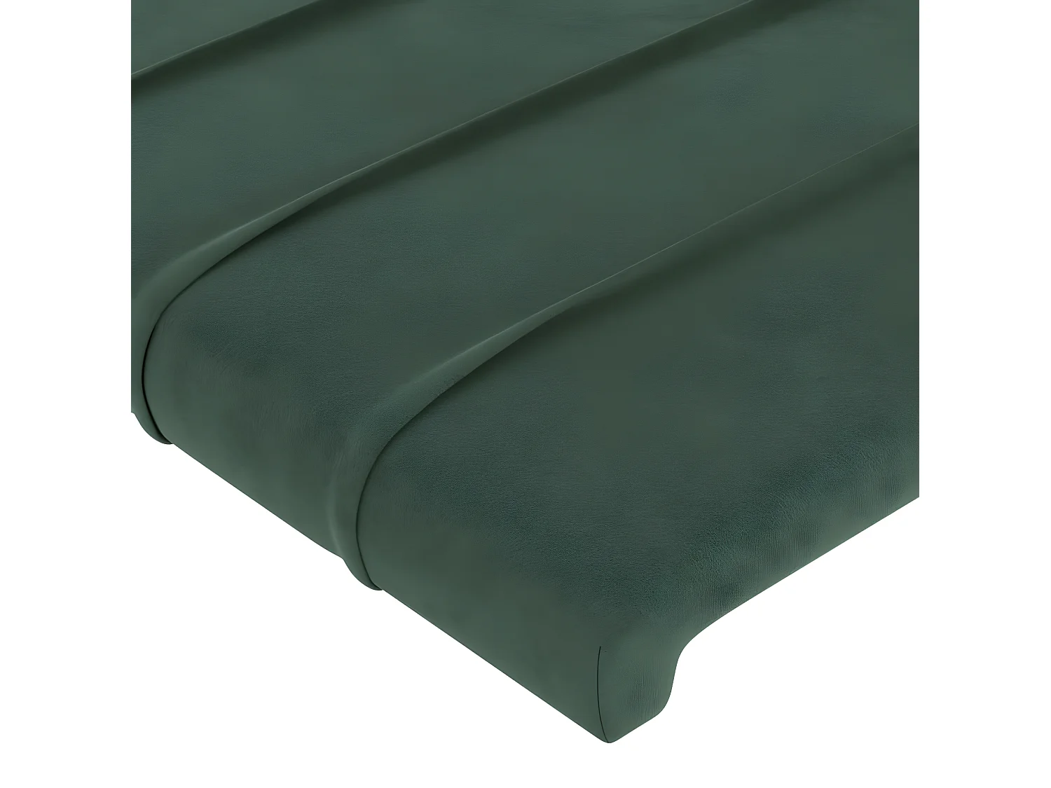 Tête de lit avec oreilles Vert foncé 163x16x78/88 cm Velours