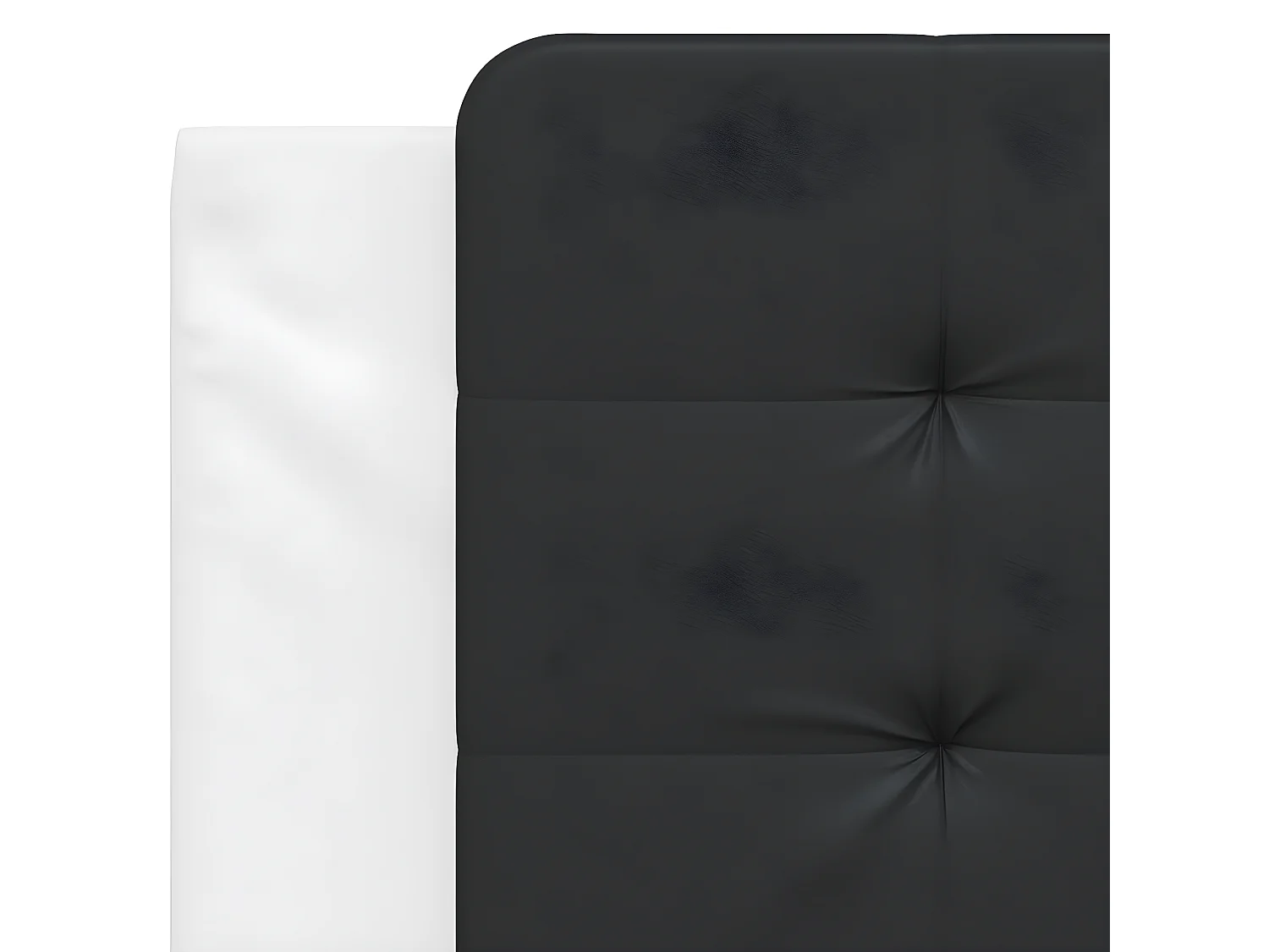 Coussin de tête de lit noir et blanc 100 cm similicuir
