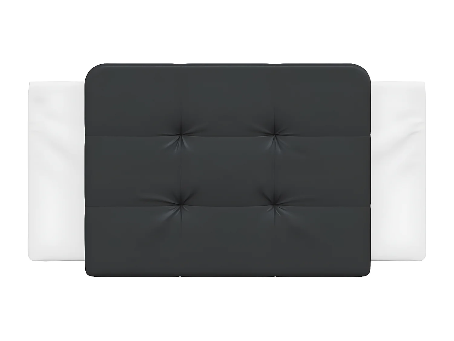 Coussin de tête de lit noir et blanc 100 cm similicuir