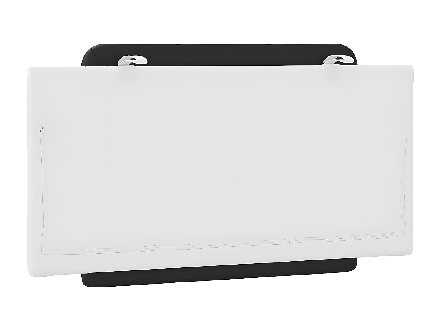 Coussin de tête de lit noir et blanc 100 cm similicuir